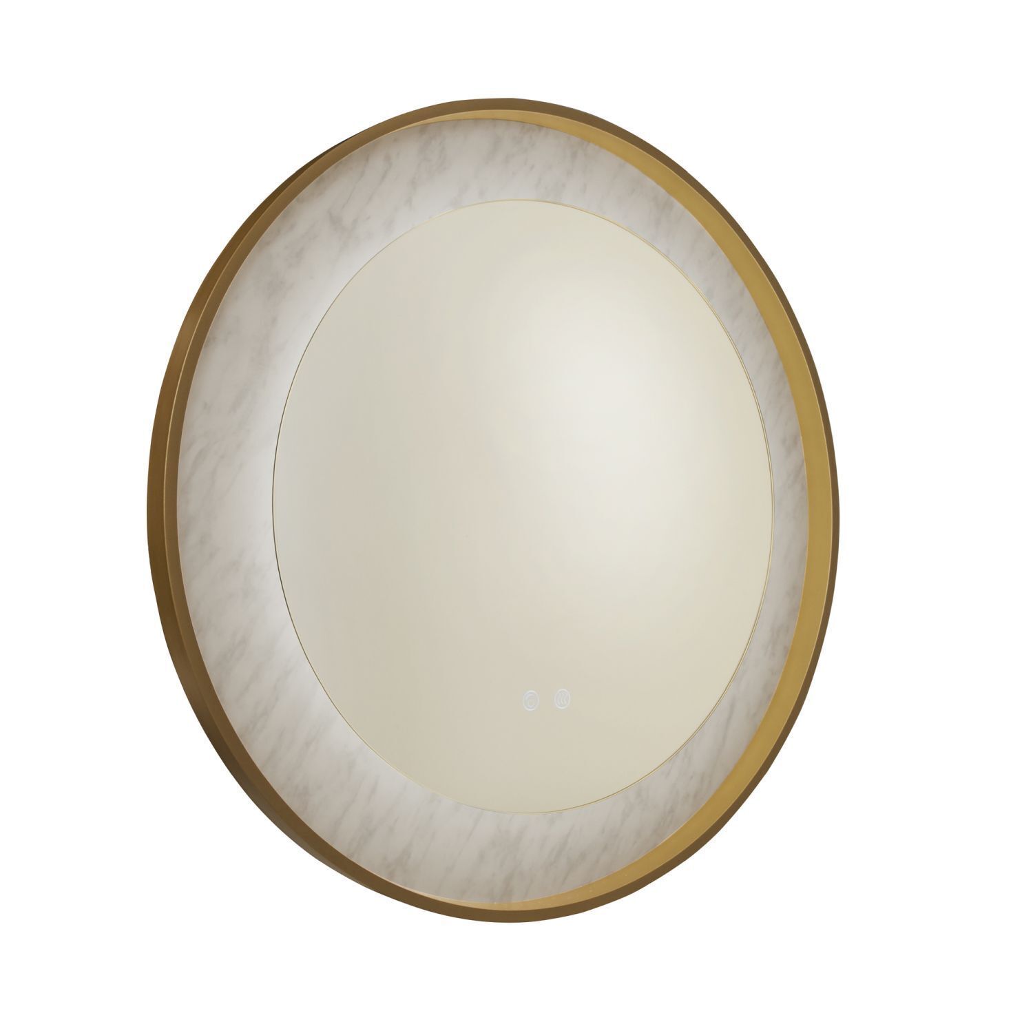 LED Wandleuchte dimmbar in Gold Weiß Touch IP44 Ø80 cm Photographie, Teller, Kunst, Porzellan, Töpferei