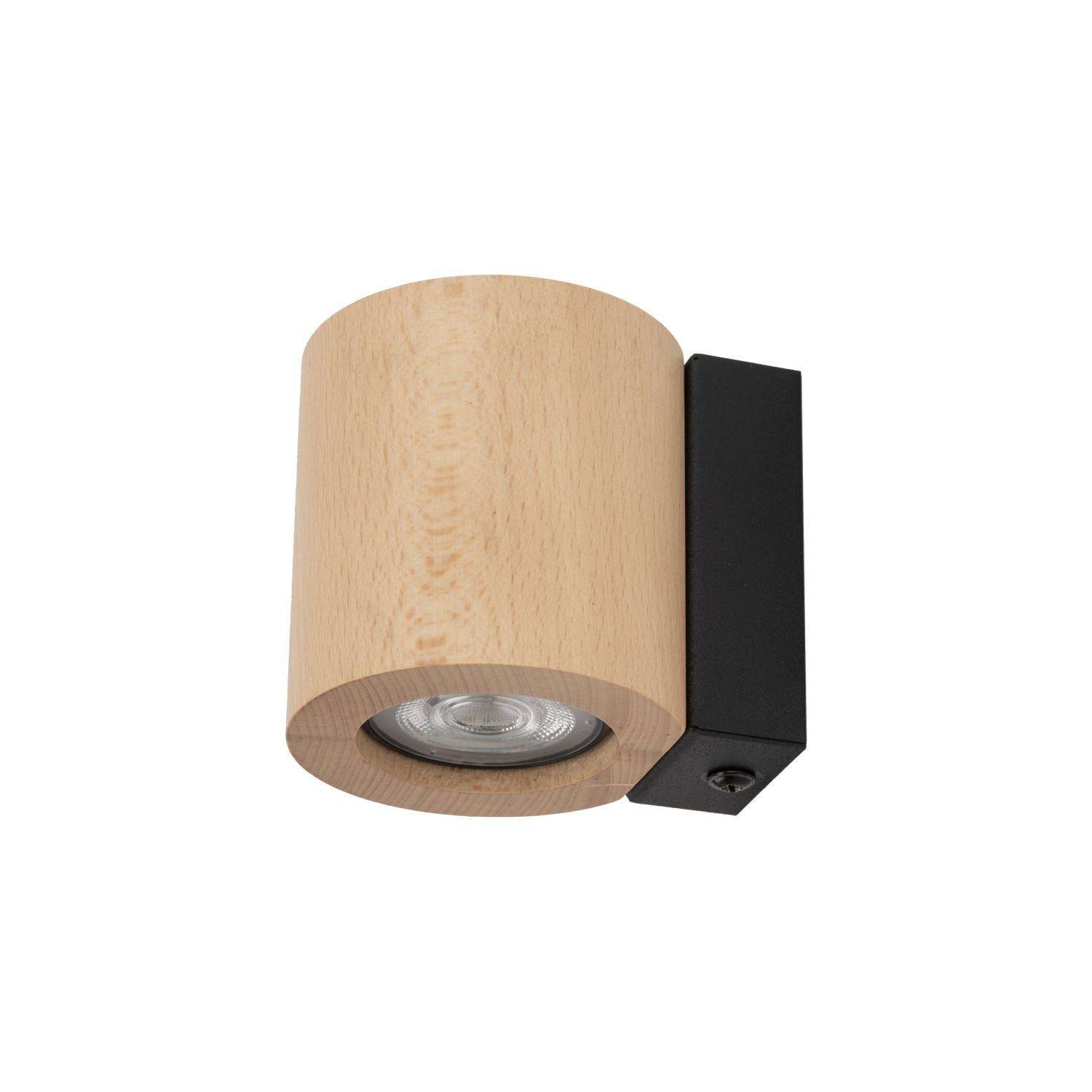 Wandlampe Holz Metall GU10 H: 8,5 cm klein Downlight