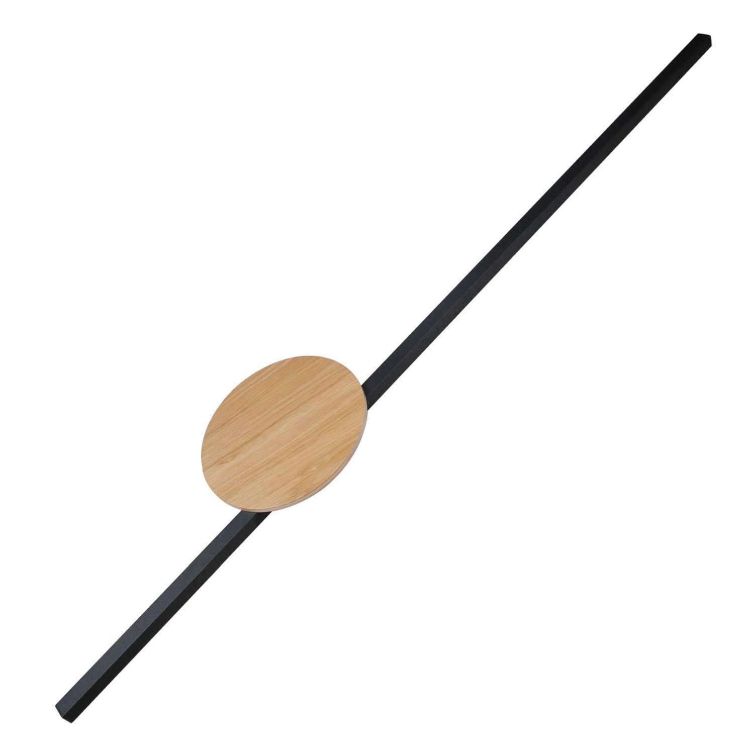 Indirekte Wandlampe LED Schwarz Natur Metall Holz 3000 K