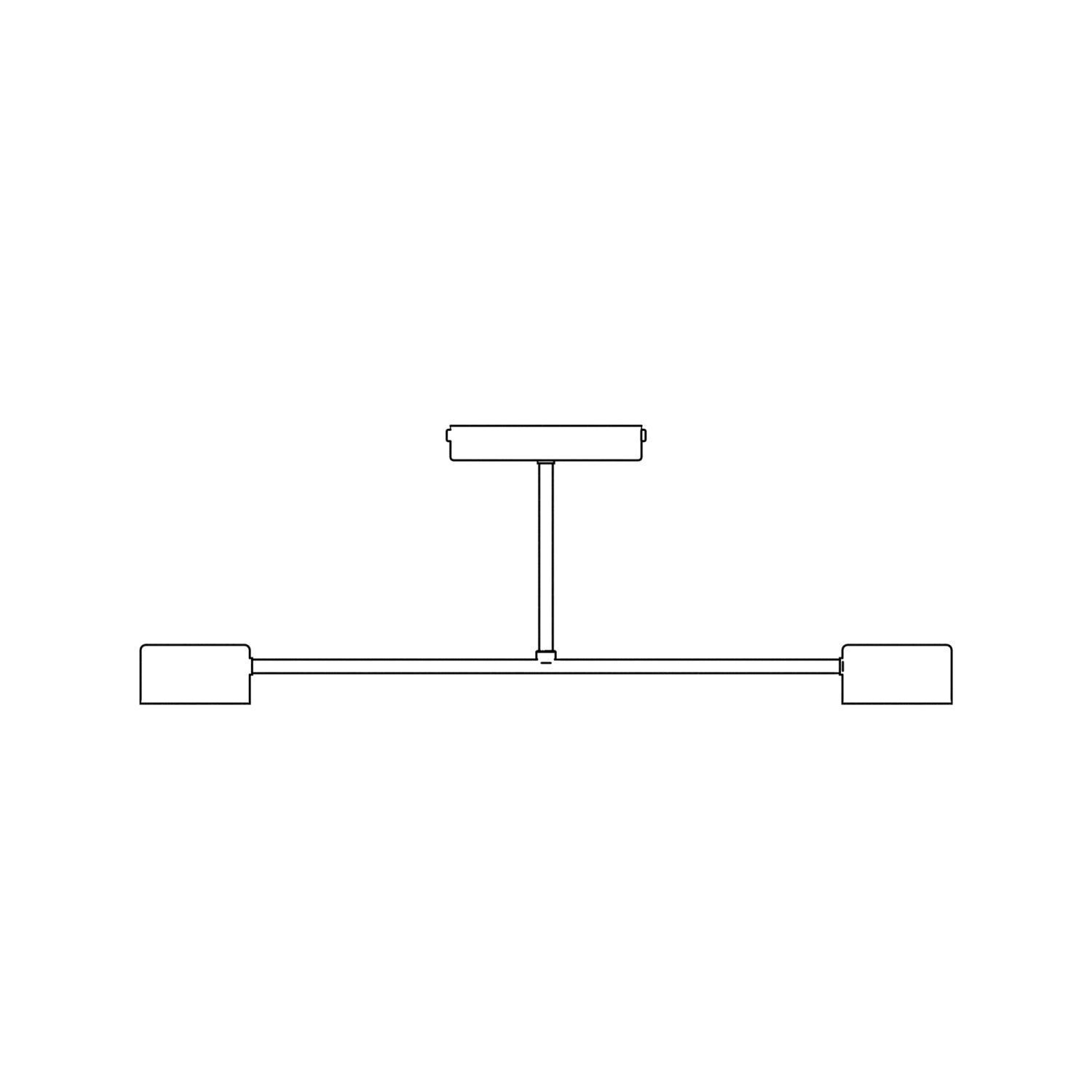 Schwarze Deckenlampe Metall GX53 2-flammig akzentuiert deckenleuchte, deckenlampe, strahler, quader, stange
