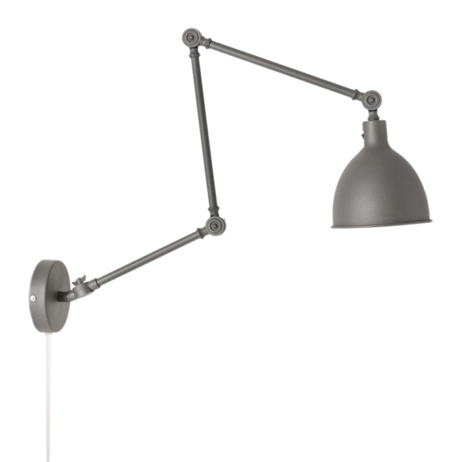 Wandleuchte, Wandlampe, Industriestil, Metall, Schwarz/Grau
