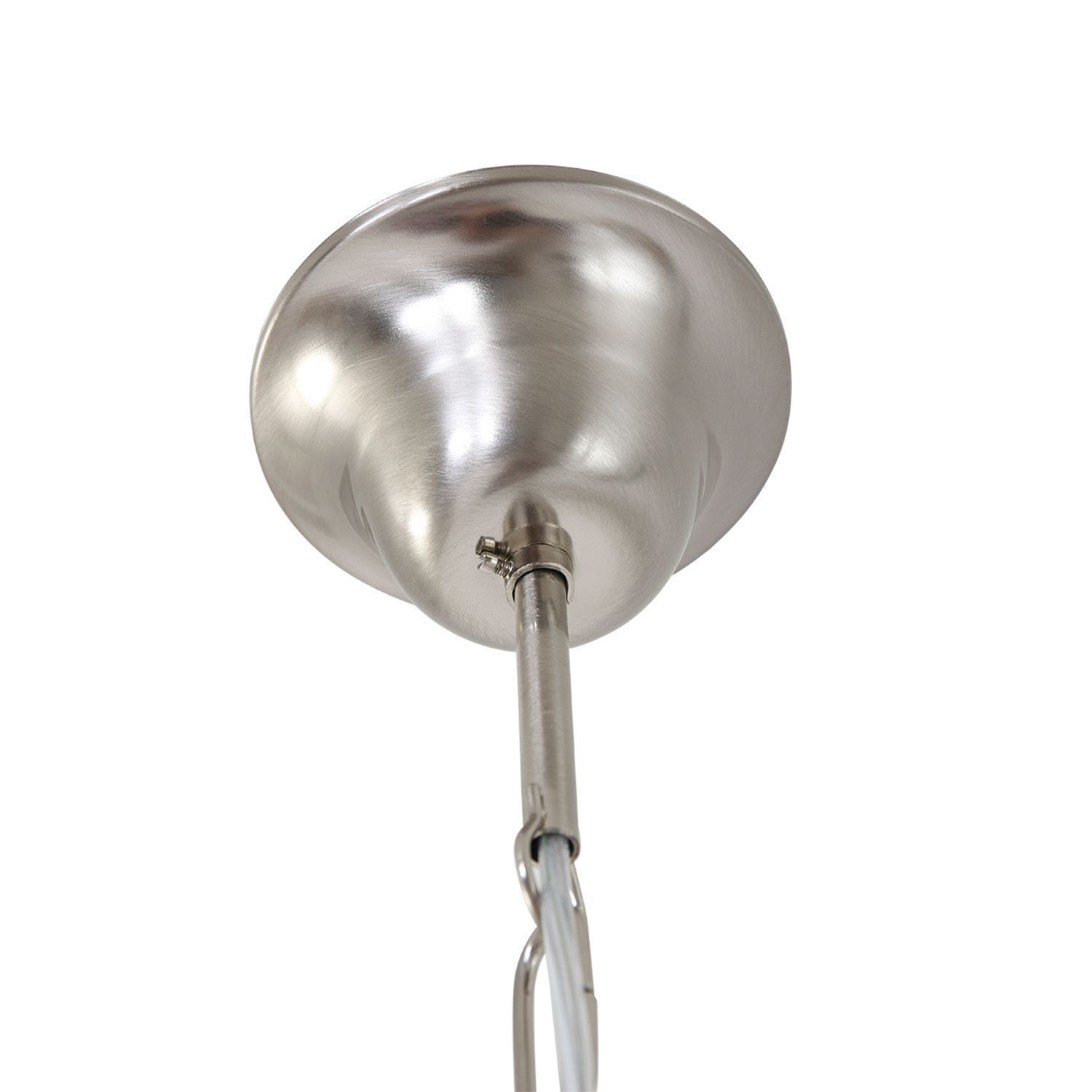 Runde Hängelampe Glas Metall Ø45 cm E27 gemütlich