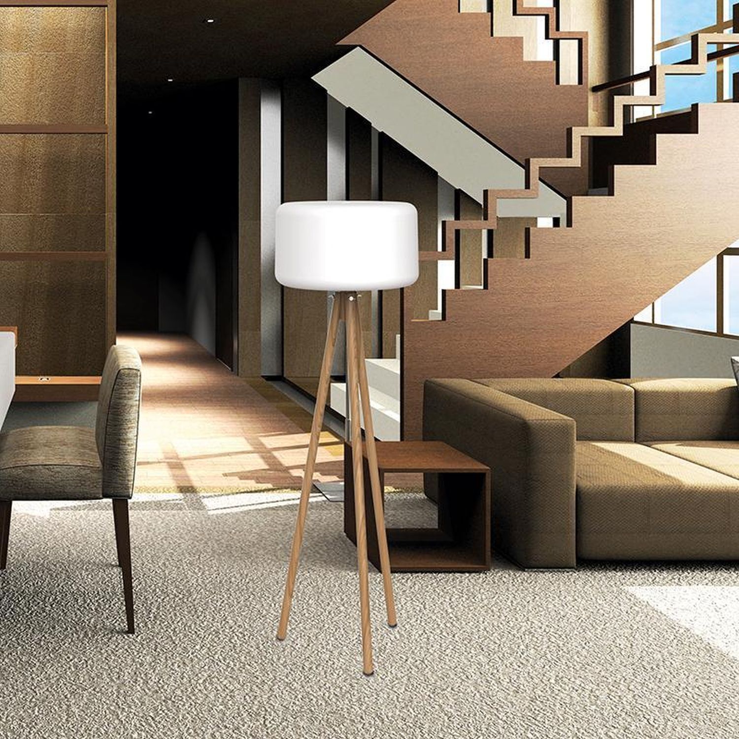 Lampe, Wohnen, Treppe, Stehlampe, Couch