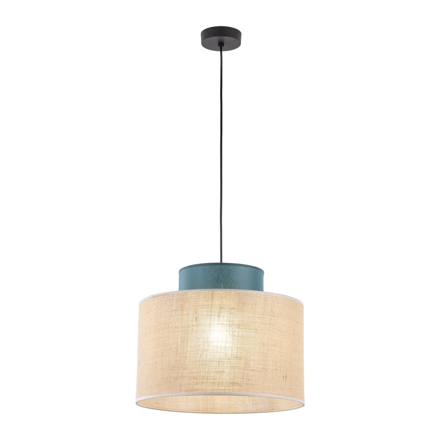 Hängelampe verstellbar Jute Stoff E27 rund Ø 38 cm BRADY Lampe, Kronleuchter