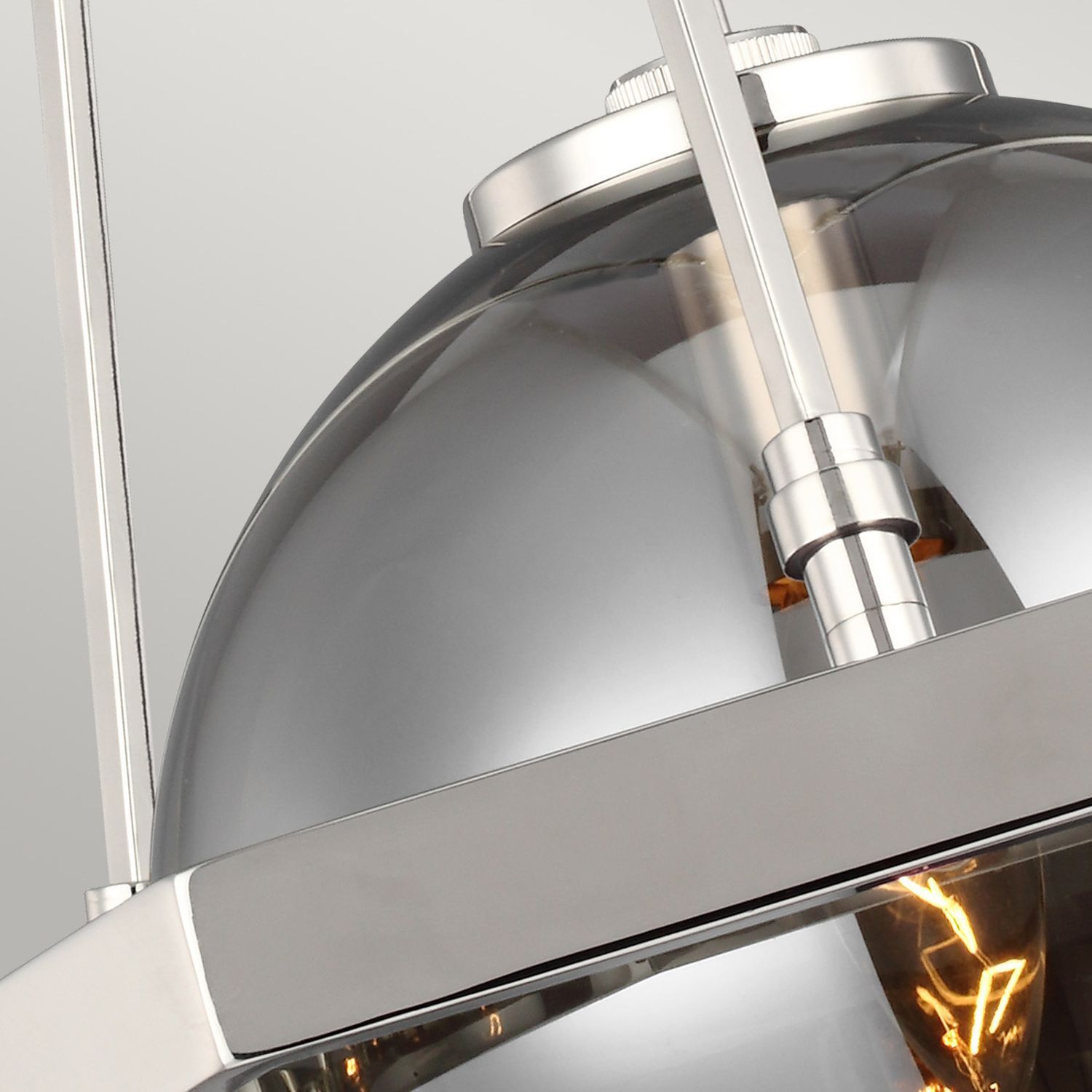 Pendelleuchte Metall Rauchglas rund Ø 35,2 cm E14 ELION Beleuchtung, Lampe, Leuchte