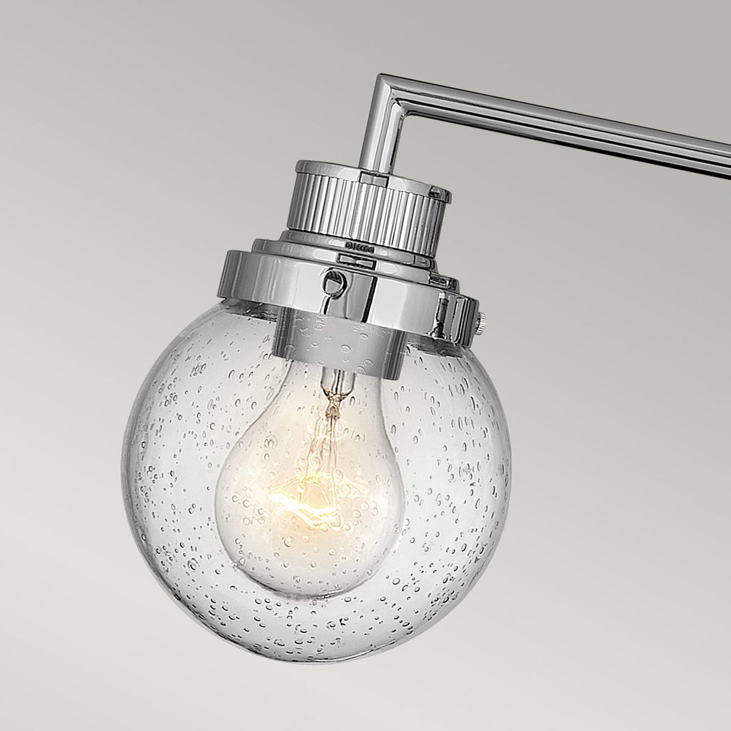 Badlampe Wand Metall Glas E27 IP44 B: 61,5 cm Chrom ZOFIA Licht