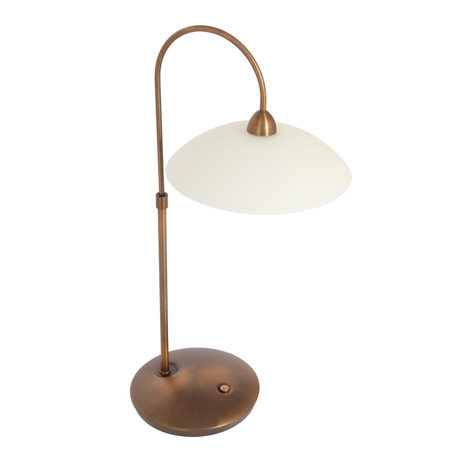 Dimmbare Nachttischlampe in Bronze Creme 44 cm inkl. G9