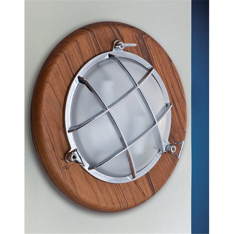 Maritime LED Wandlampe SILVIO Chrom Maritim rund