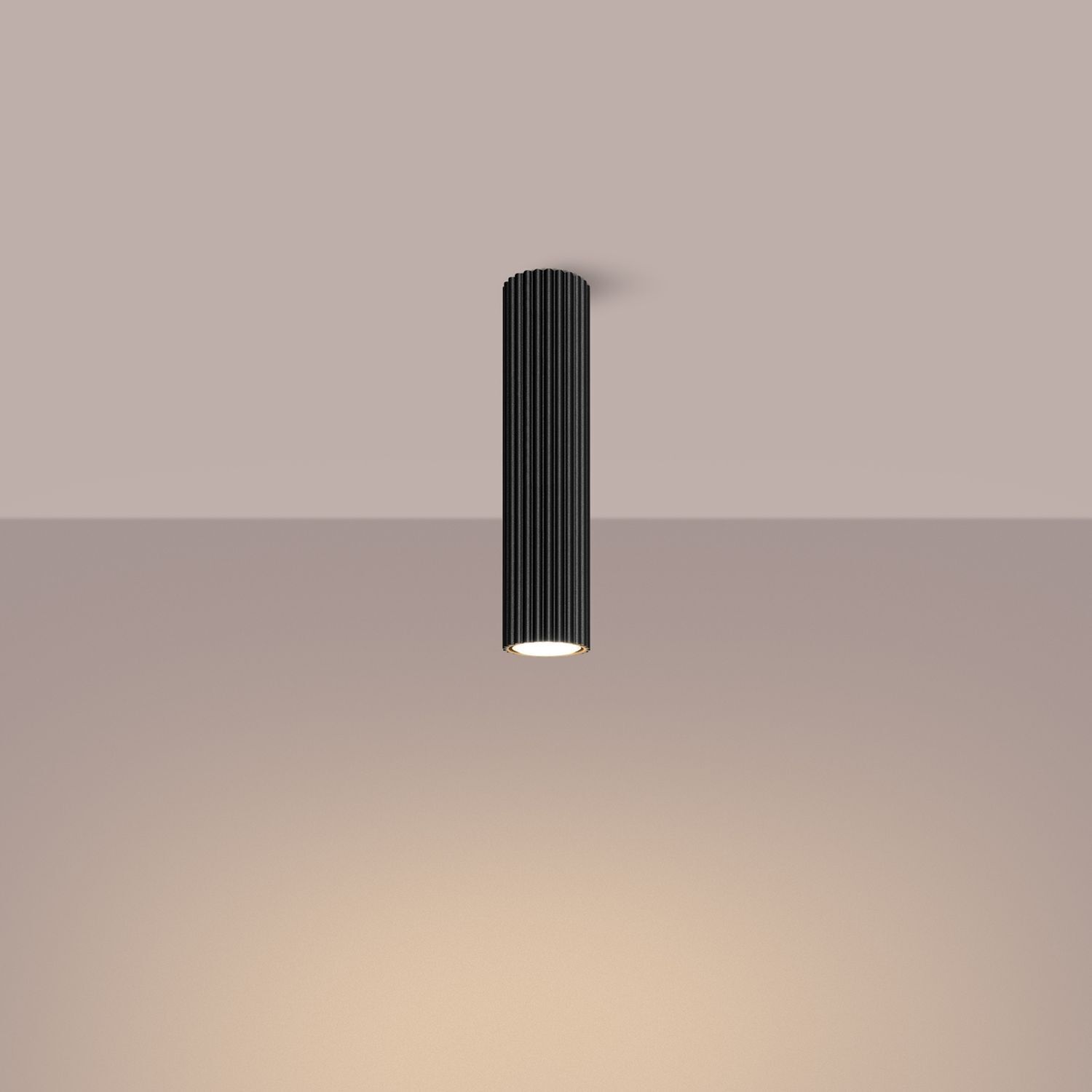 Spot Lampe Decke Schwarz Ø 6,5 cm H: 30 cm GU10 Aufputz
