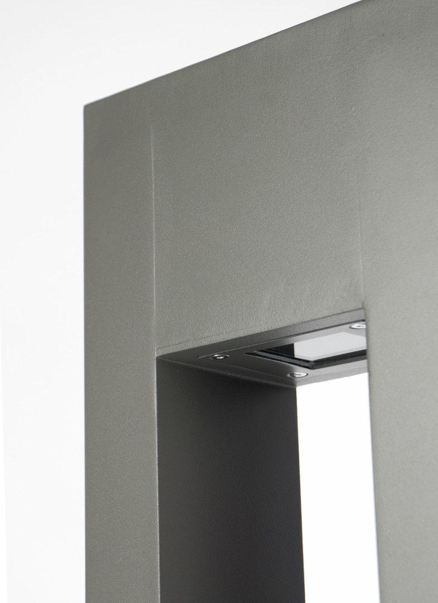 Stehleuchte IP65 Aluminium Glas Grau 90 cm GU10 Außen