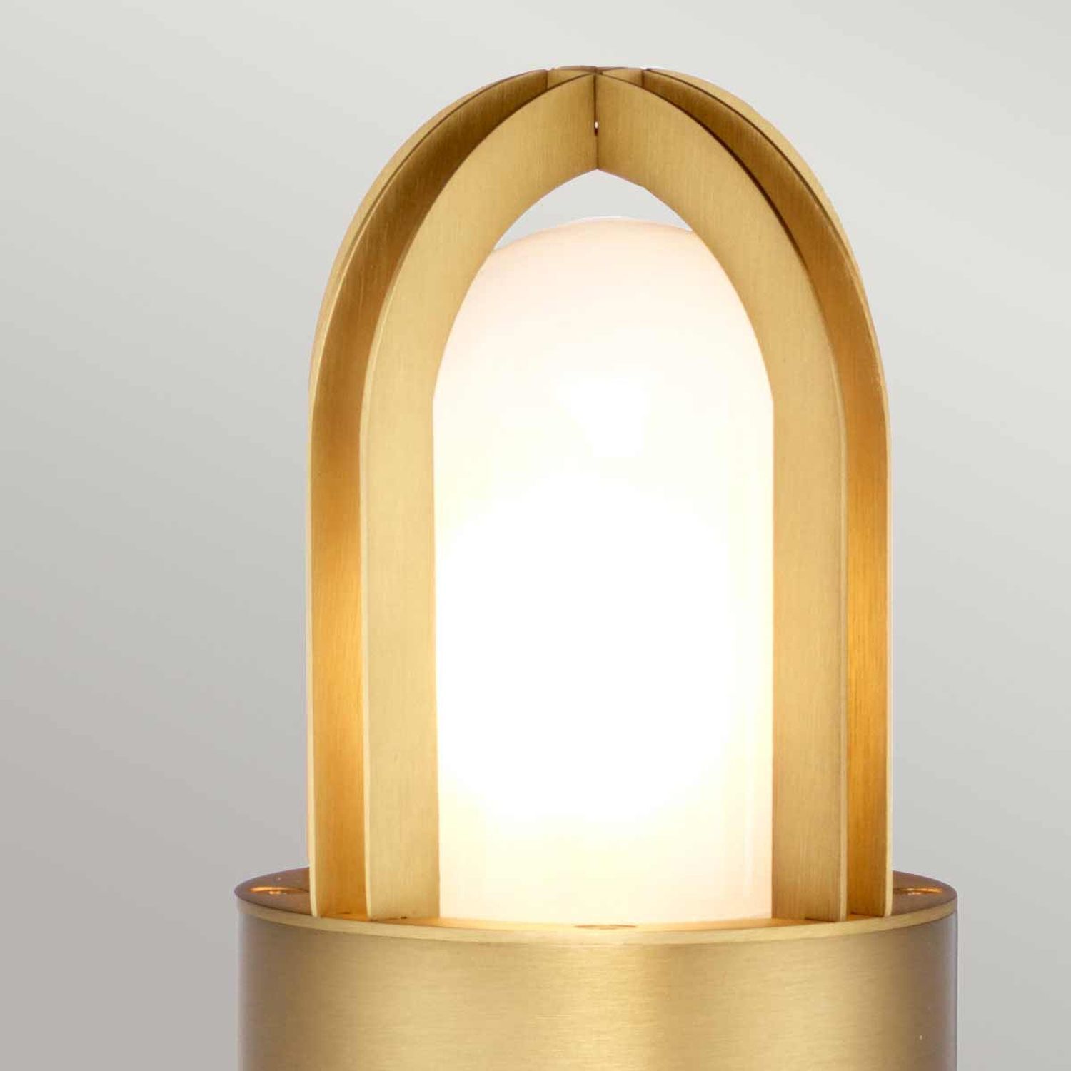 Pollerleuchte Garten aus Messing Glas IP55 70 cm hoch