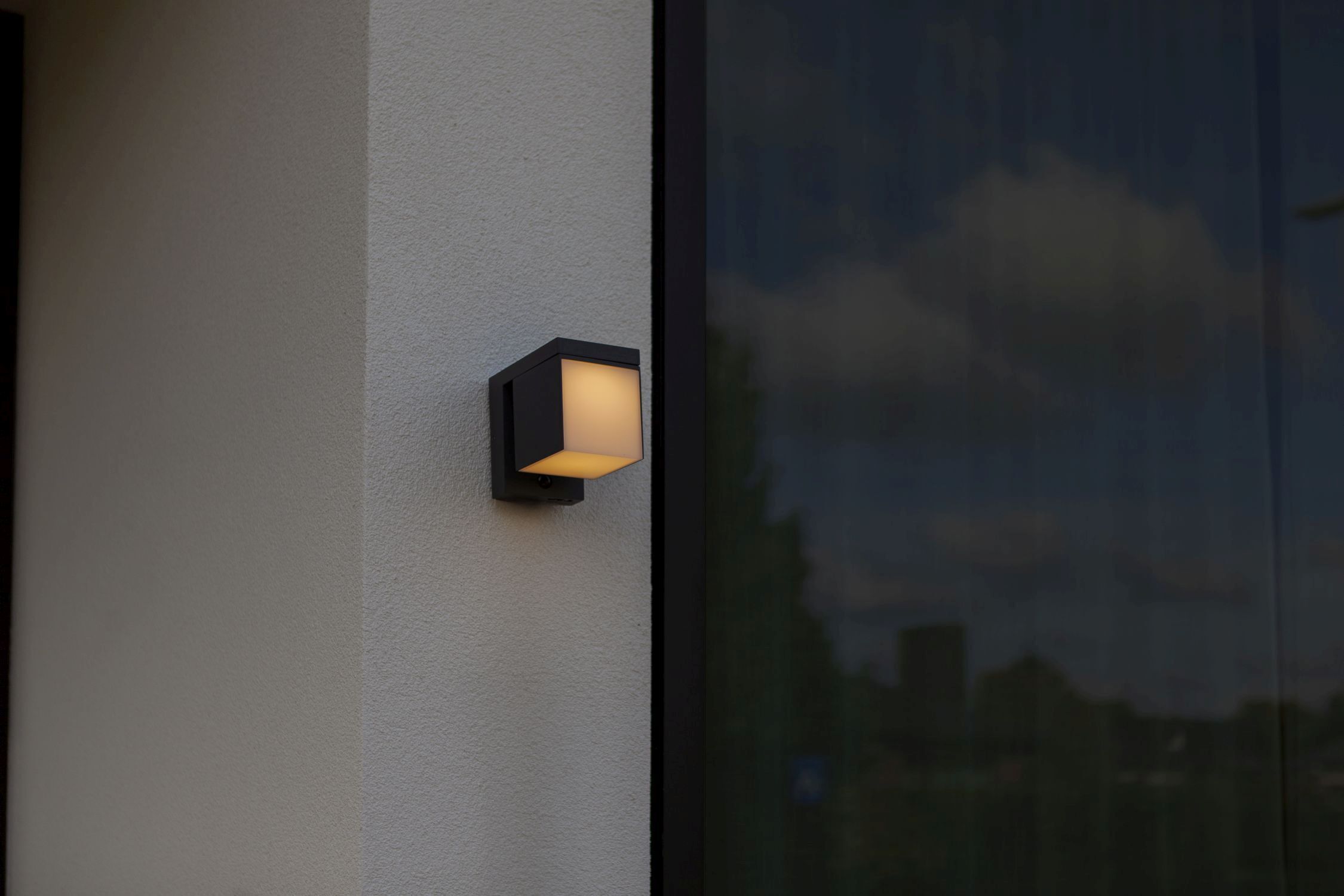 LED Solar Wandleuchte Bewegungsmelder IP54 H:13,5 cm