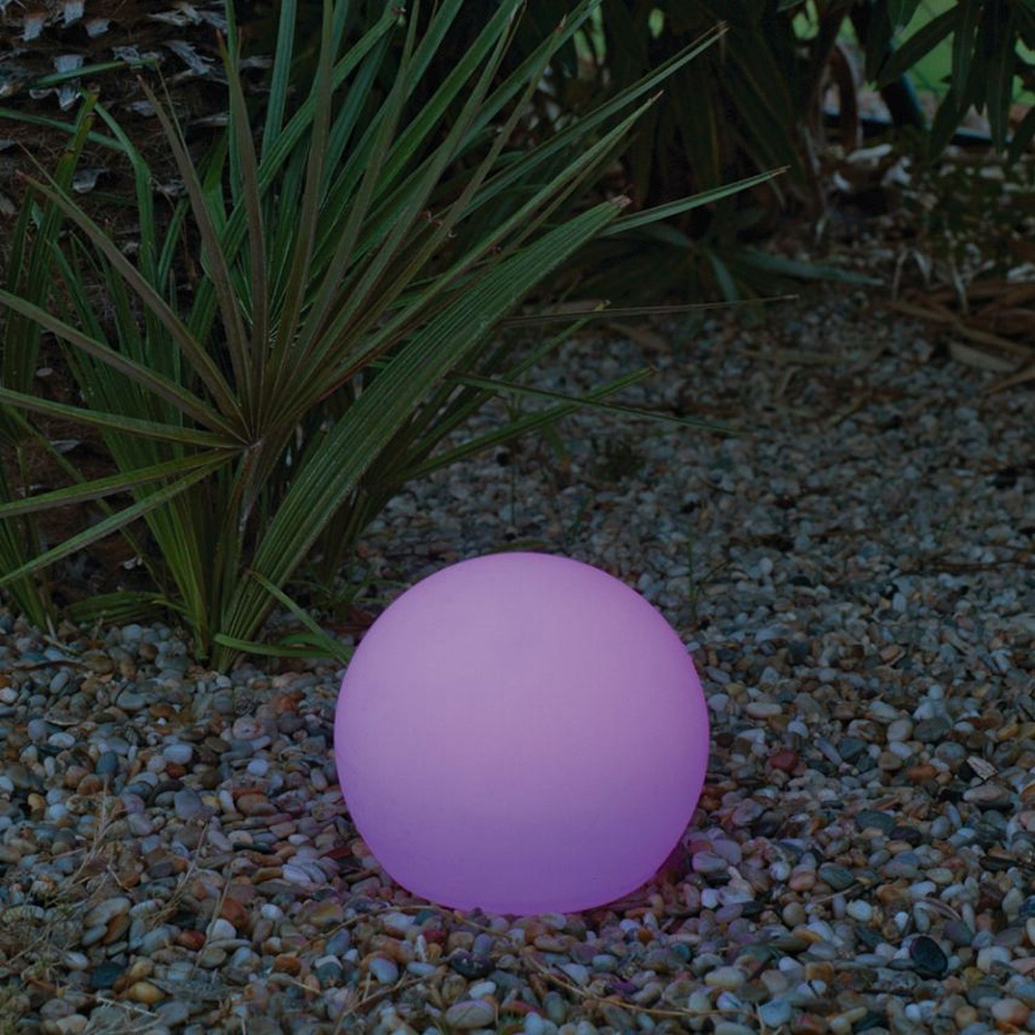 Gartenleuchte Solar LED Farbwechsler Kugel Ø 40 cm IP65 Sphäre, Ballon, Violett