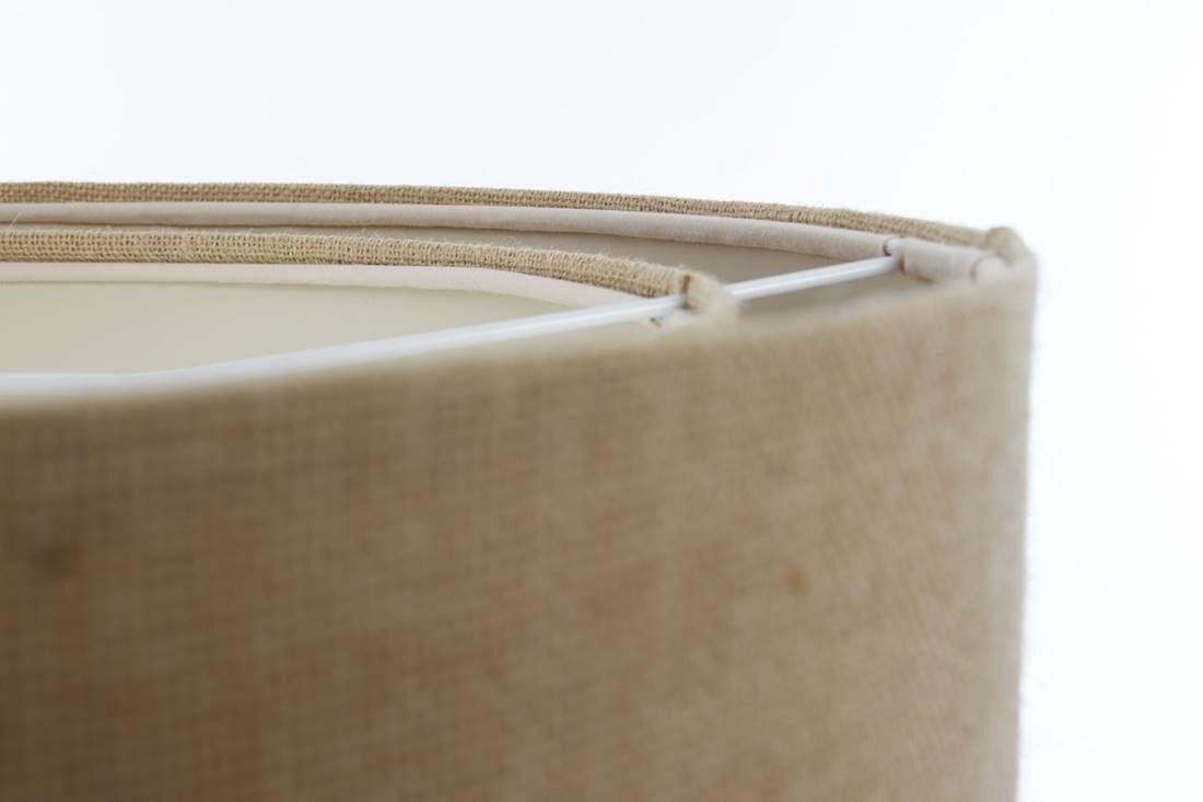 Hängelampe Natur E27 rund Ø 60 cm Stoff Modern verstellbar