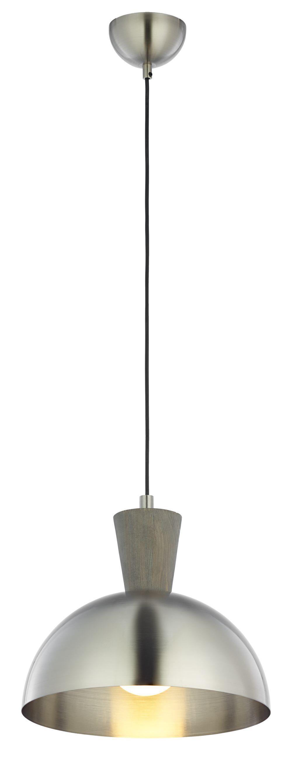 Hängelampe Retro in Nickel dekorativ E27 Ø 31 cm