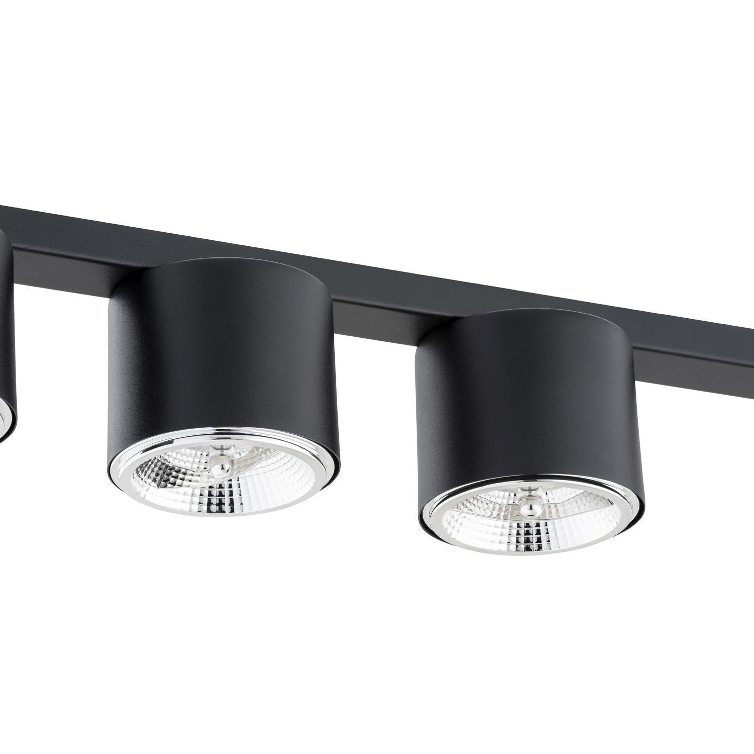 Deckenleuchte Schwarz 116 cm lang Metall 5-flammig GU10 AR111