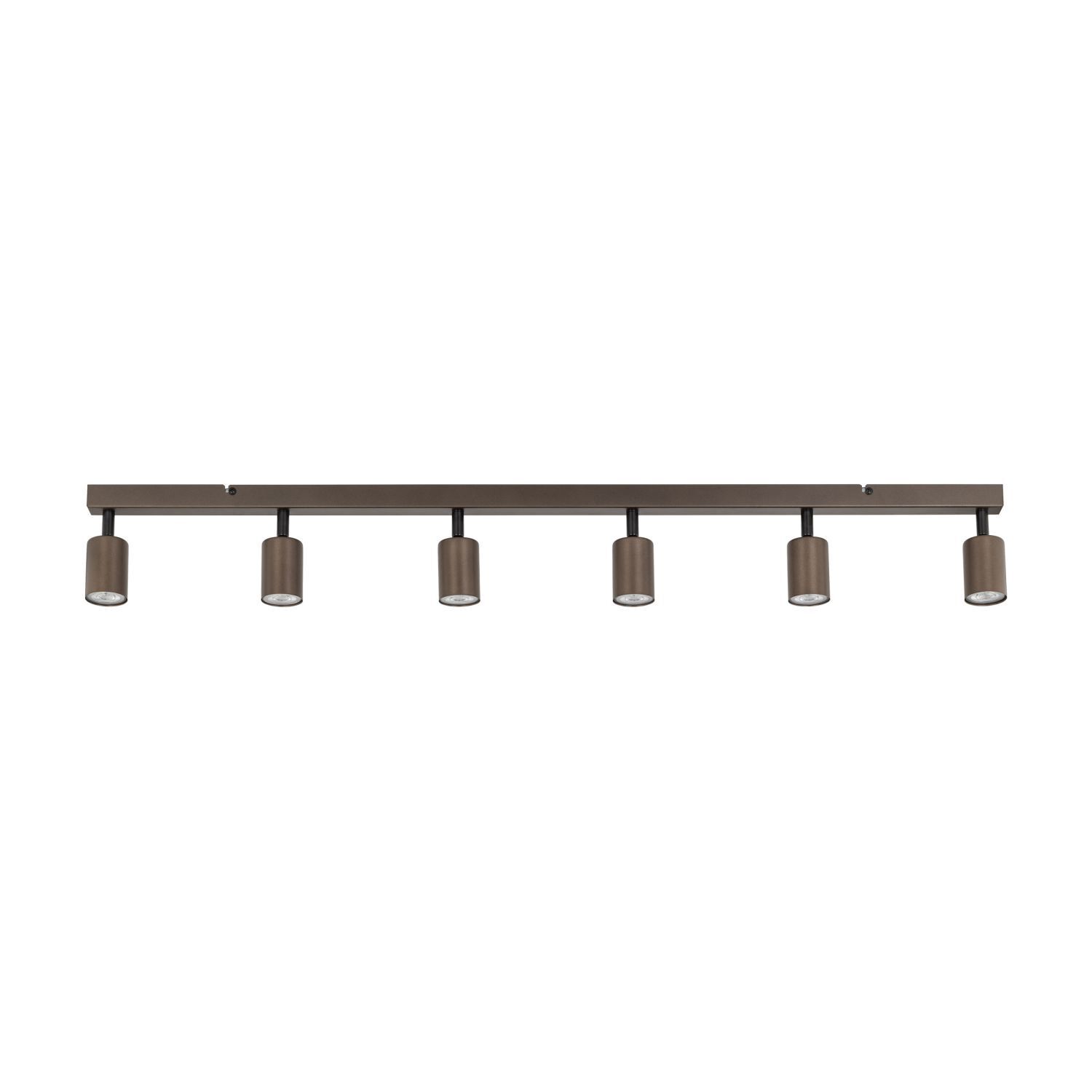 Deckenspot 127 cm lang 6-flammig Metall Braun GU10