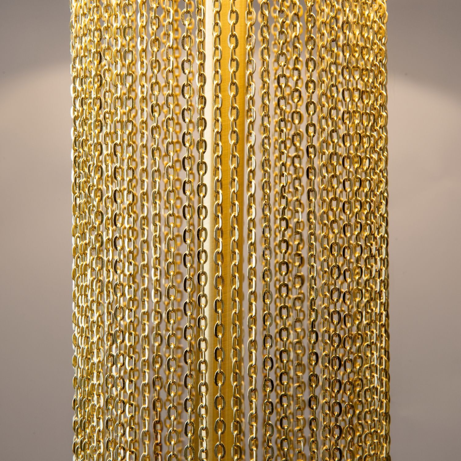 Nachttischleuchte Edelstahl Stoff 47 cm in Gold Weiß