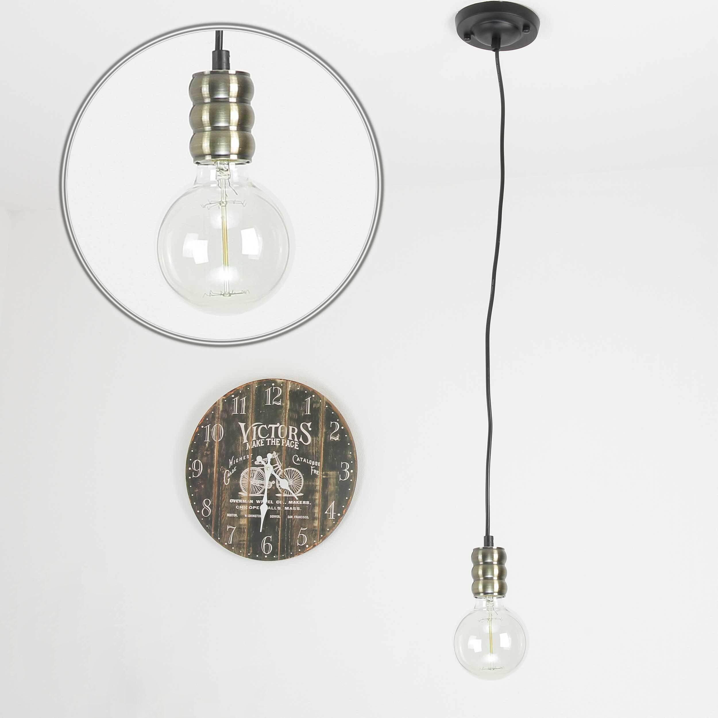 Hängelampe verstellbar Vintage E27 in Bronze Licht