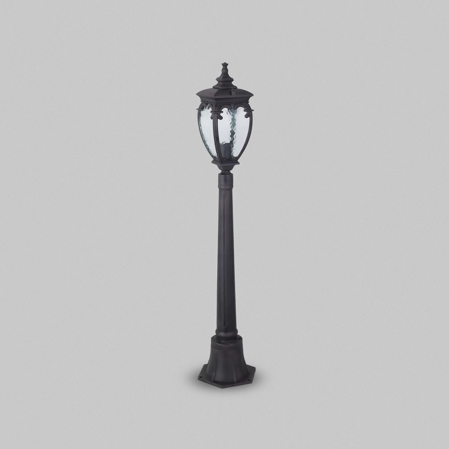 Wegeleuchte Aluminium Glas 113 cm IP44 in Bronze antik