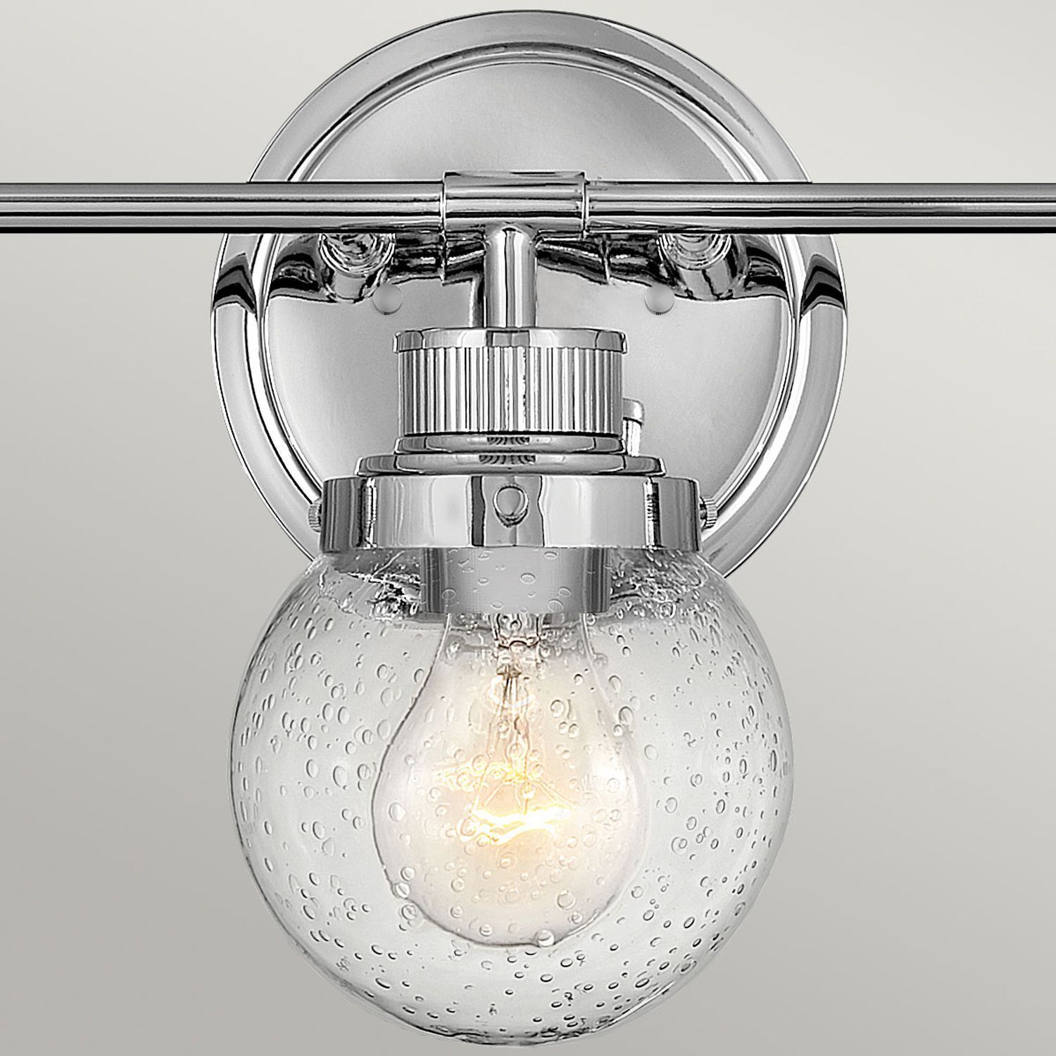 Badlampe Wand Metall Glas E27 IP44 B: 61,5 cm Chrom ZOFIA