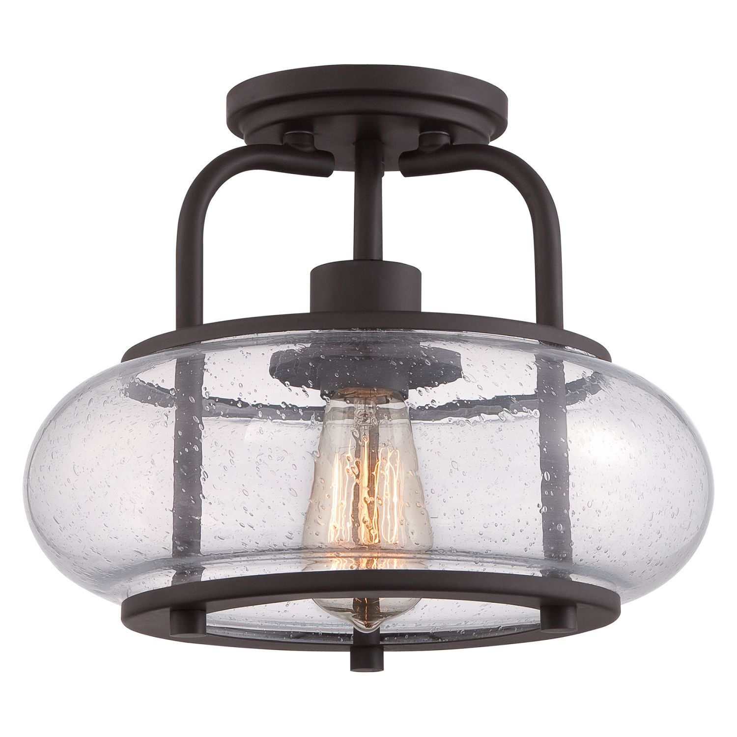 Deckenleuchte FELI Metall Regenglas Ø30cm Lampe