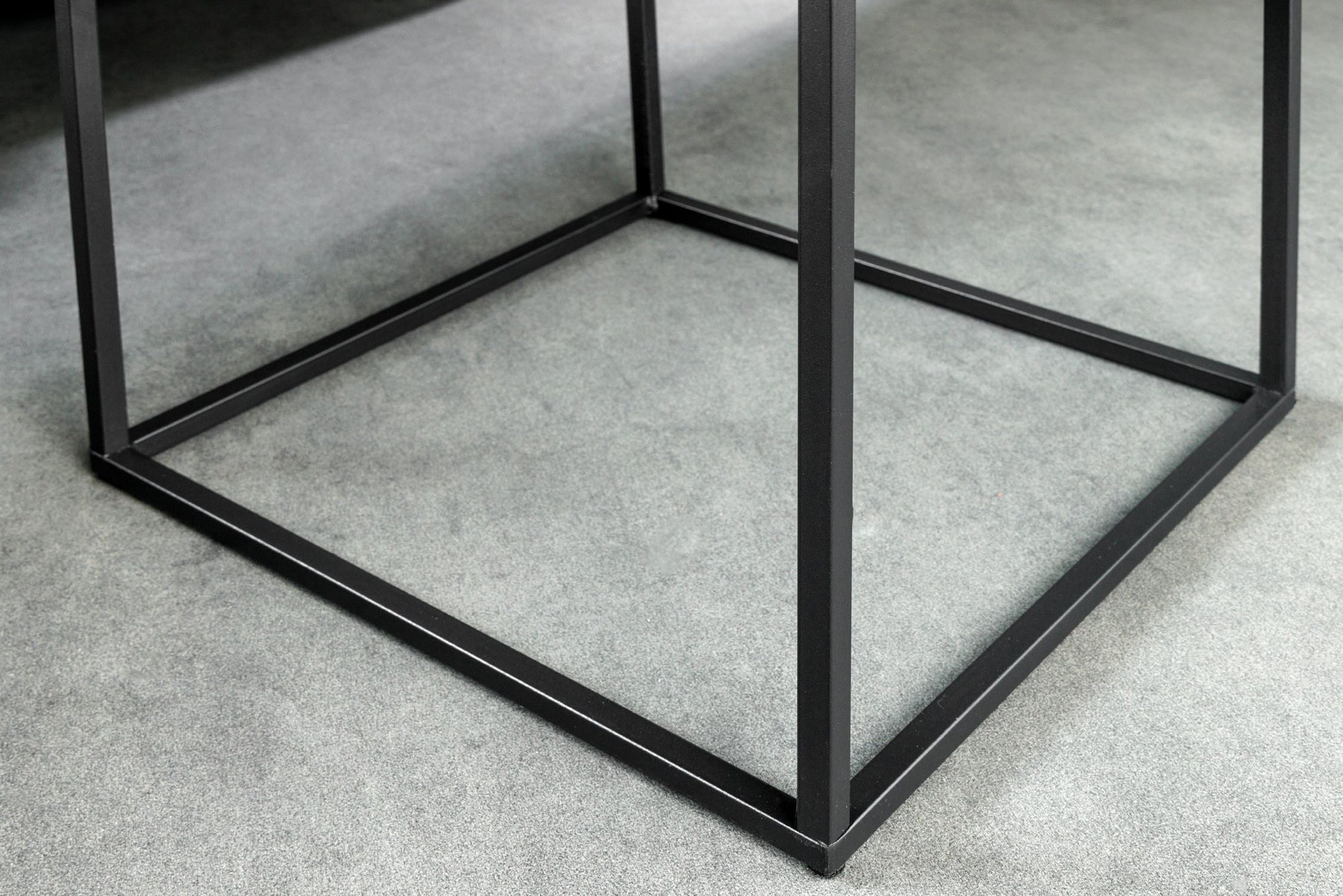 Beistelltisch in Schwarz Weiß 40 x 40 cm Marmor Optik