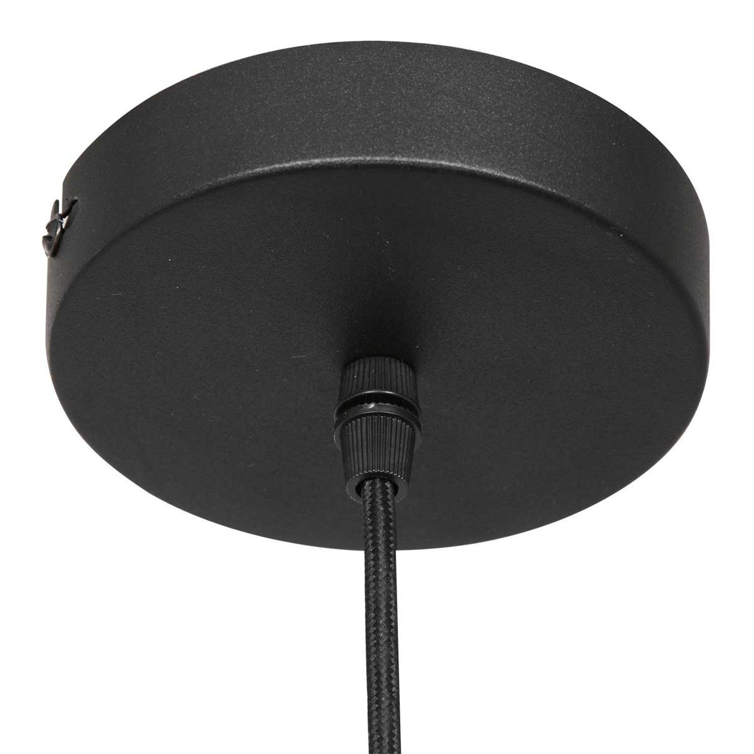 Stilvolle Hängelampe Schwarz Bernstein Messing Ø25 cm