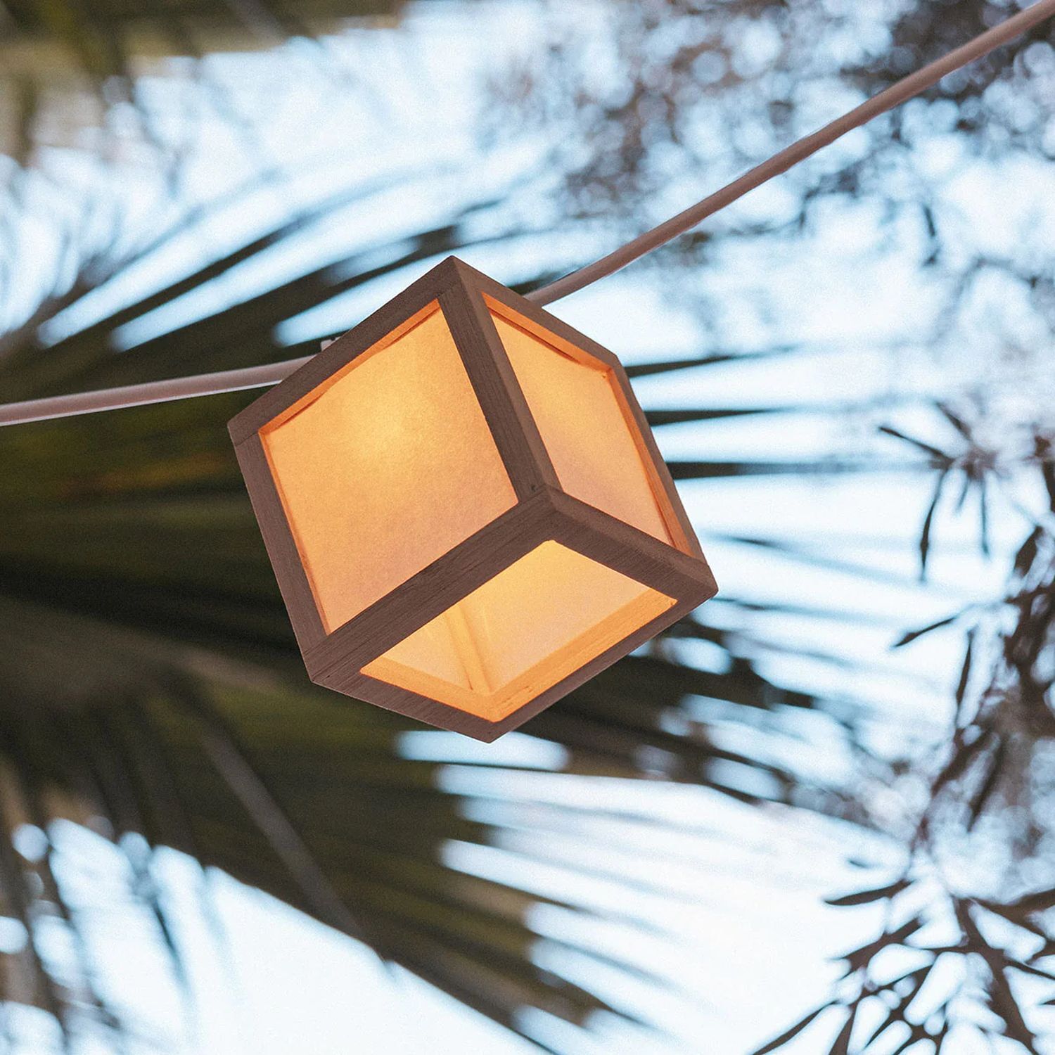 LED Solarlichterkette IP44 Bambus 1800 K 5 m lang TAIYO Lampe