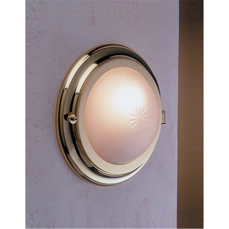 Wandleuchte LED Messing Maritim rund Flur Bad