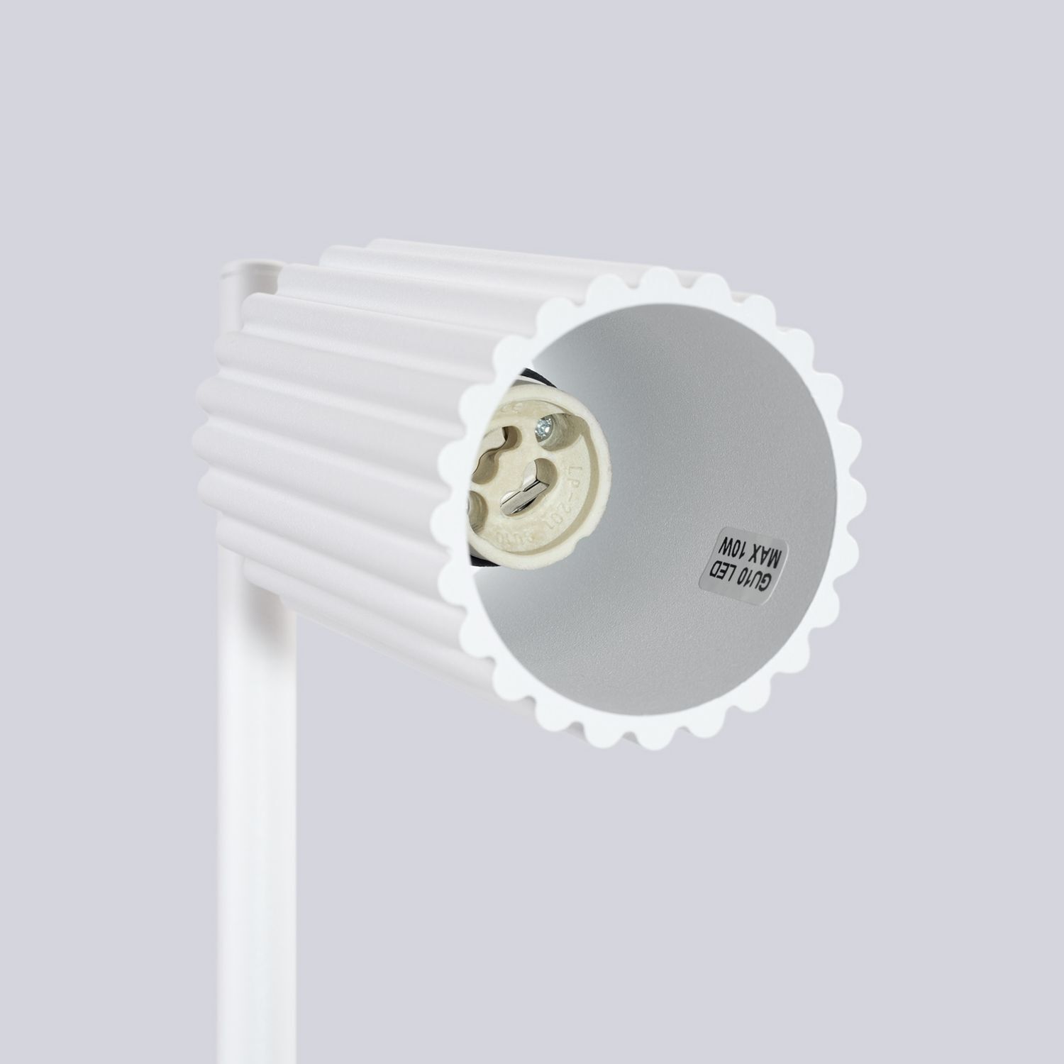 Schreibtischleuchte Weiß Metall H: 43 cm schwenkbar GU10