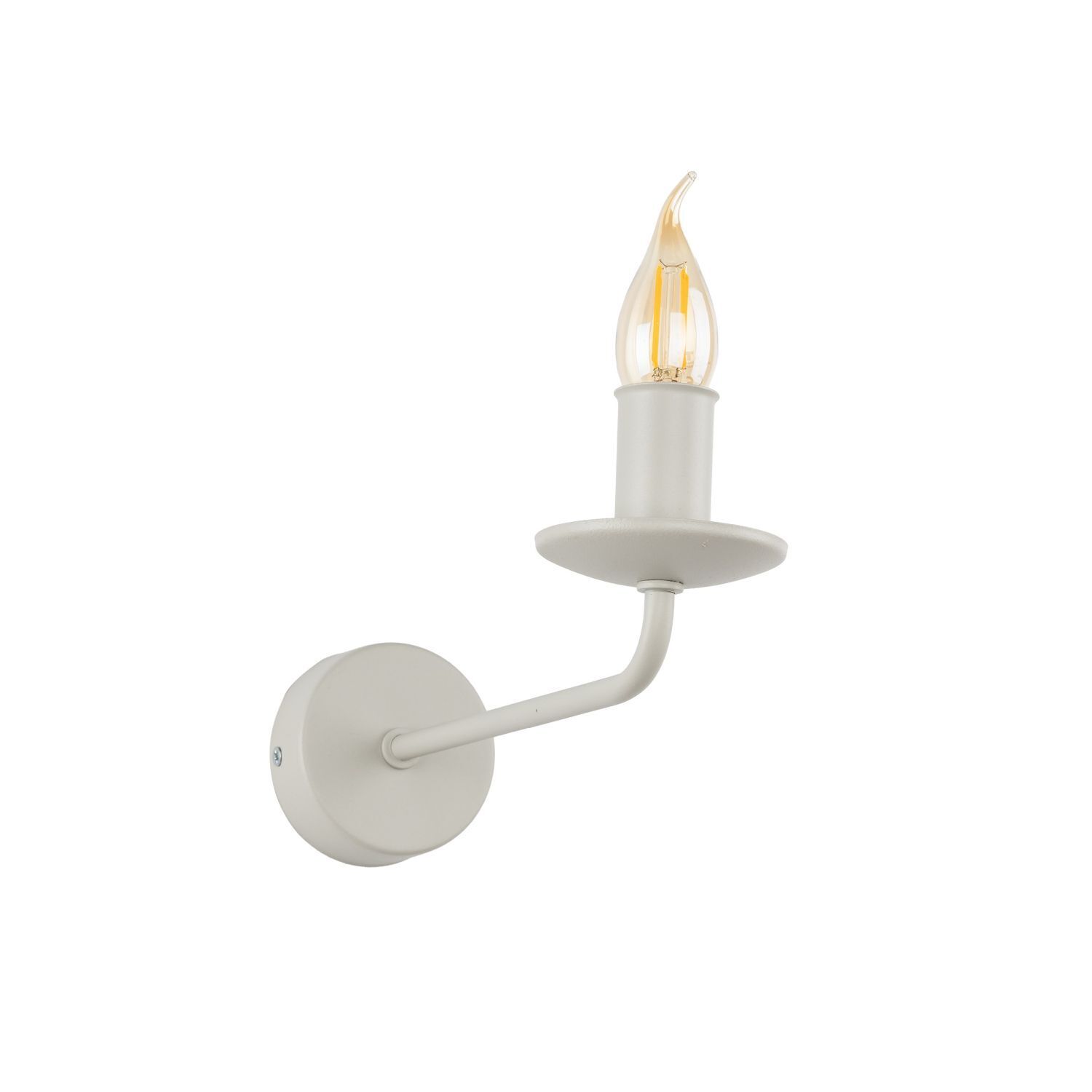 Wandlampe Rustikal Metall Beige H: 23 cm klein für E14