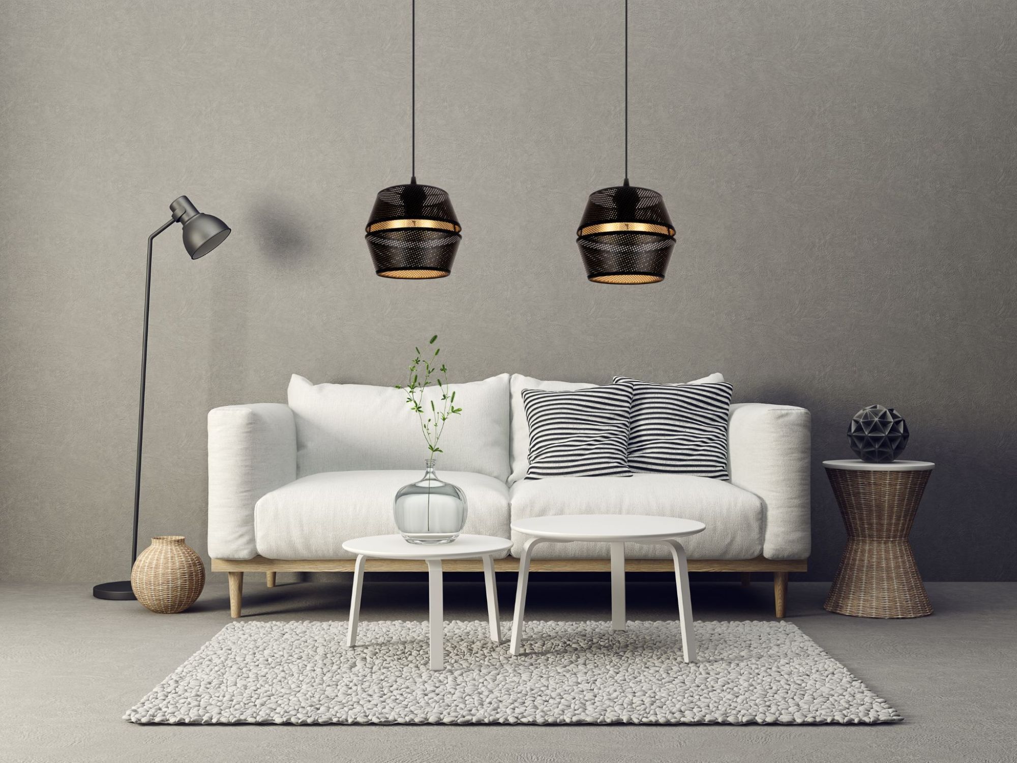 sofa, wohnzimmer, kaffetisch, teppich, lampe