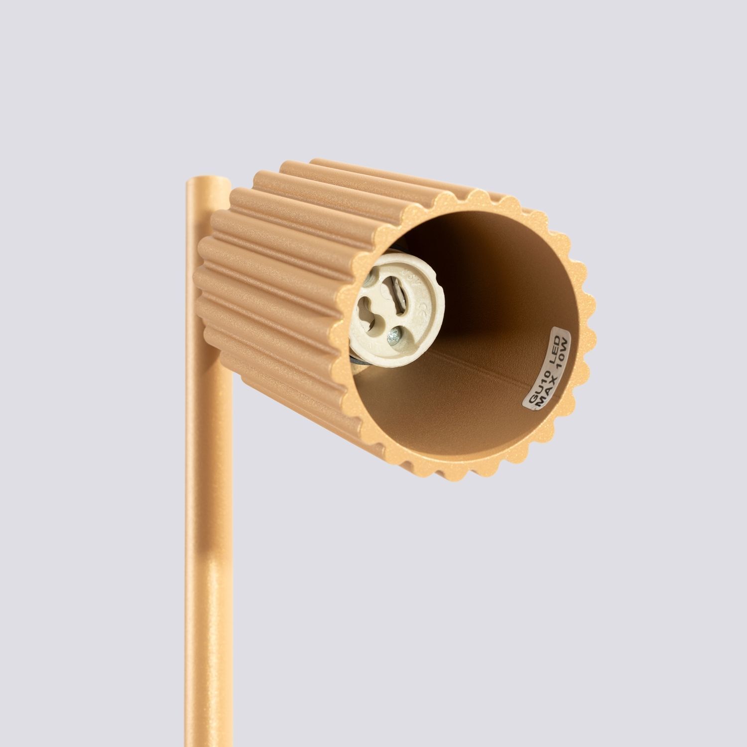 Tischlampe schwenkbar 43 cm hoch Aluminium in Gold GU10