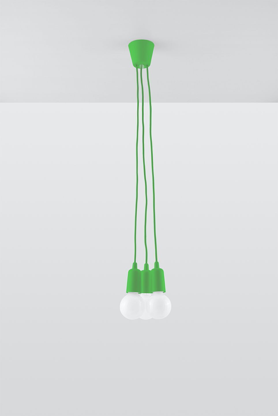 Pendelleuchte NESSA Grün verstellbar bis 90cm Retro