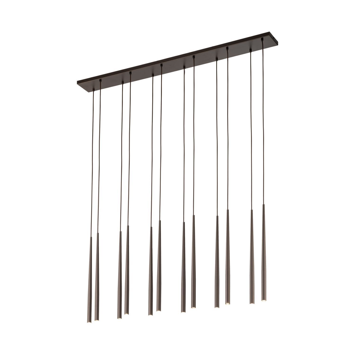 Hängeleuchte Metall Braun H: max. 1,4 m verstellbar L: 1,2 m