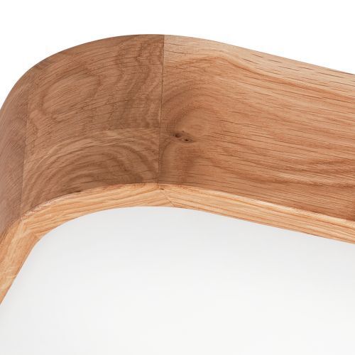 Deckenlampe klein eckig B: 45 cm Holz Metall für 4x E27