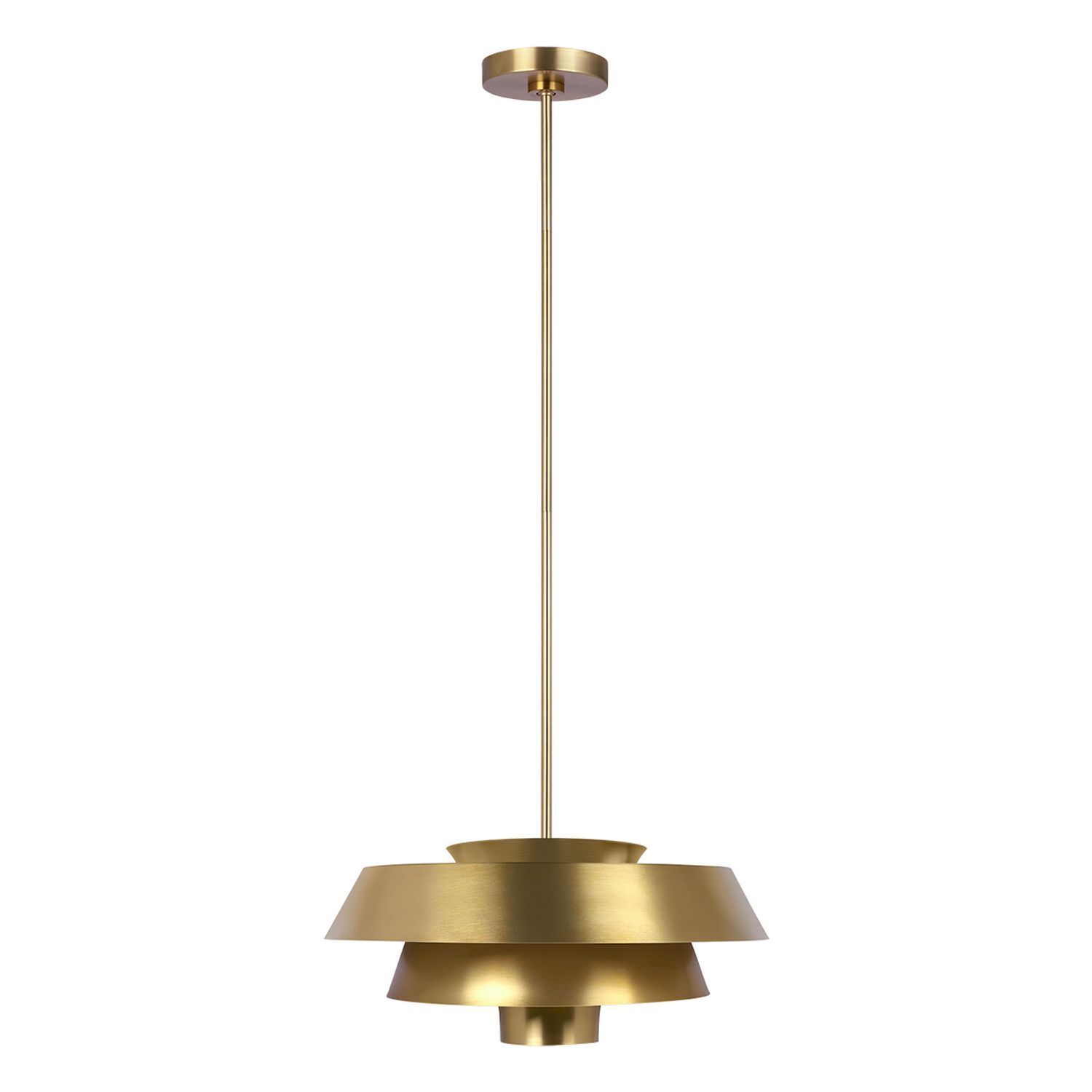 Deckenlampe Metall in Messing Ø46cm Mid Century