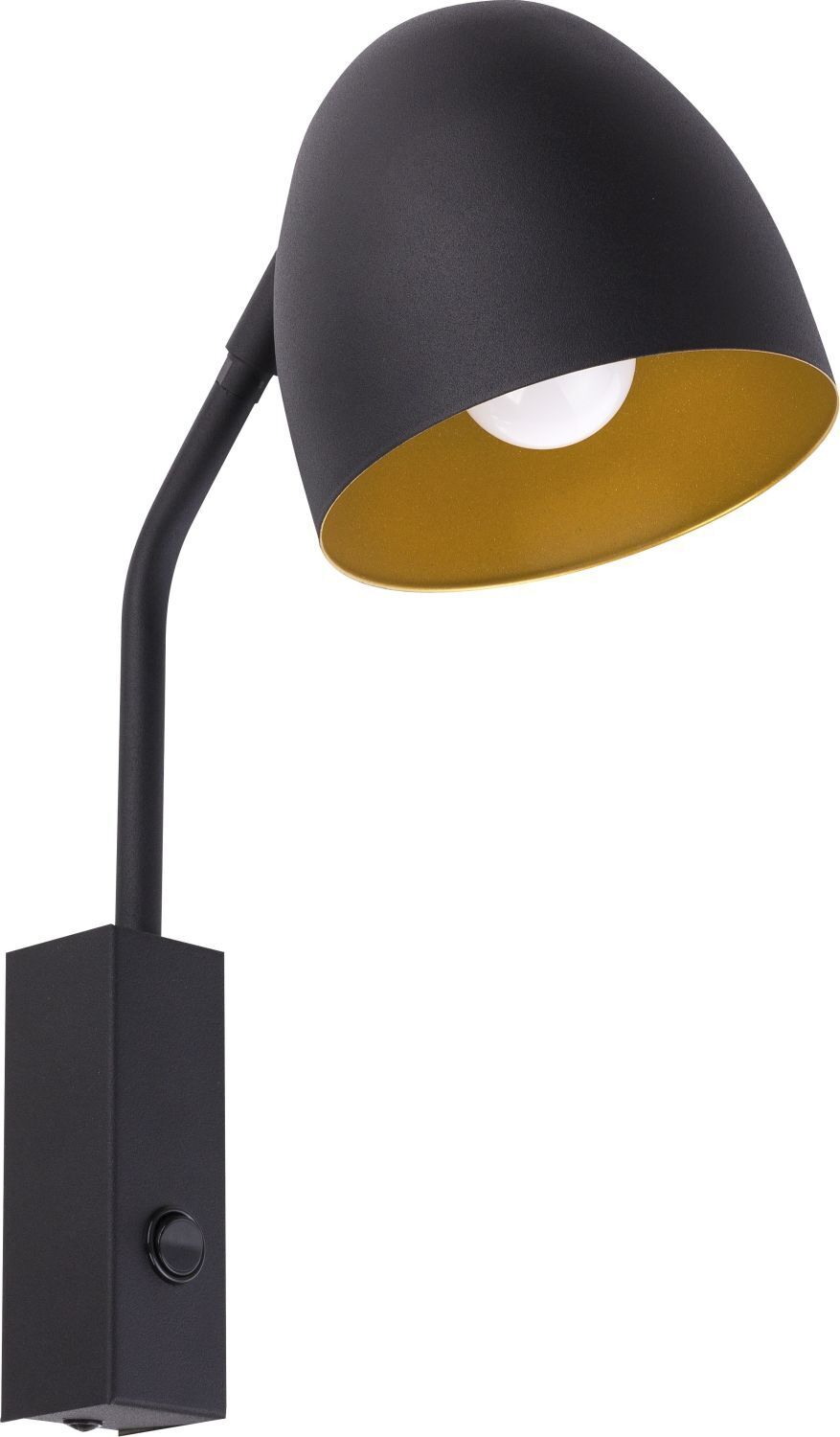 Wandleuchte SARE in Schwarz Gold Wohnzimmer Lampe