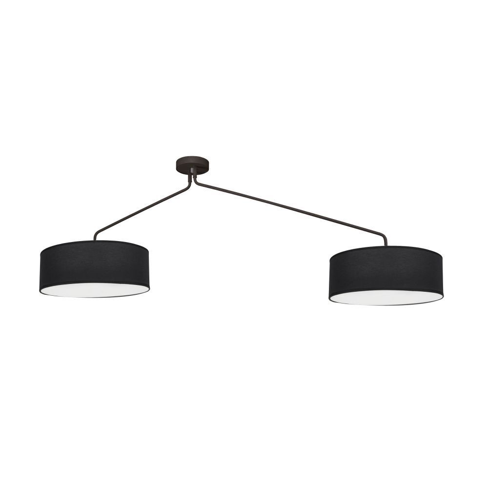 Verstellbare Deckenlampe Schwarz 100-156cm lang 6x E27