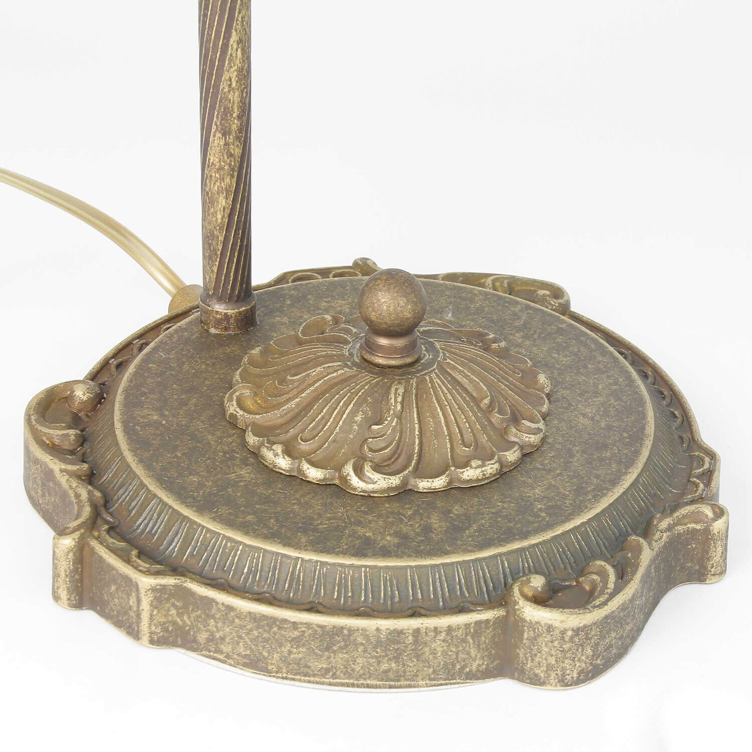 Tischlampe Bronze Hell aus Echt-Messing Premium Bronze