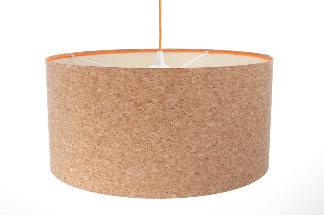 Hängeleuchte Wohnzimmer E27 Ø 40 cm Kork Modern Boho
