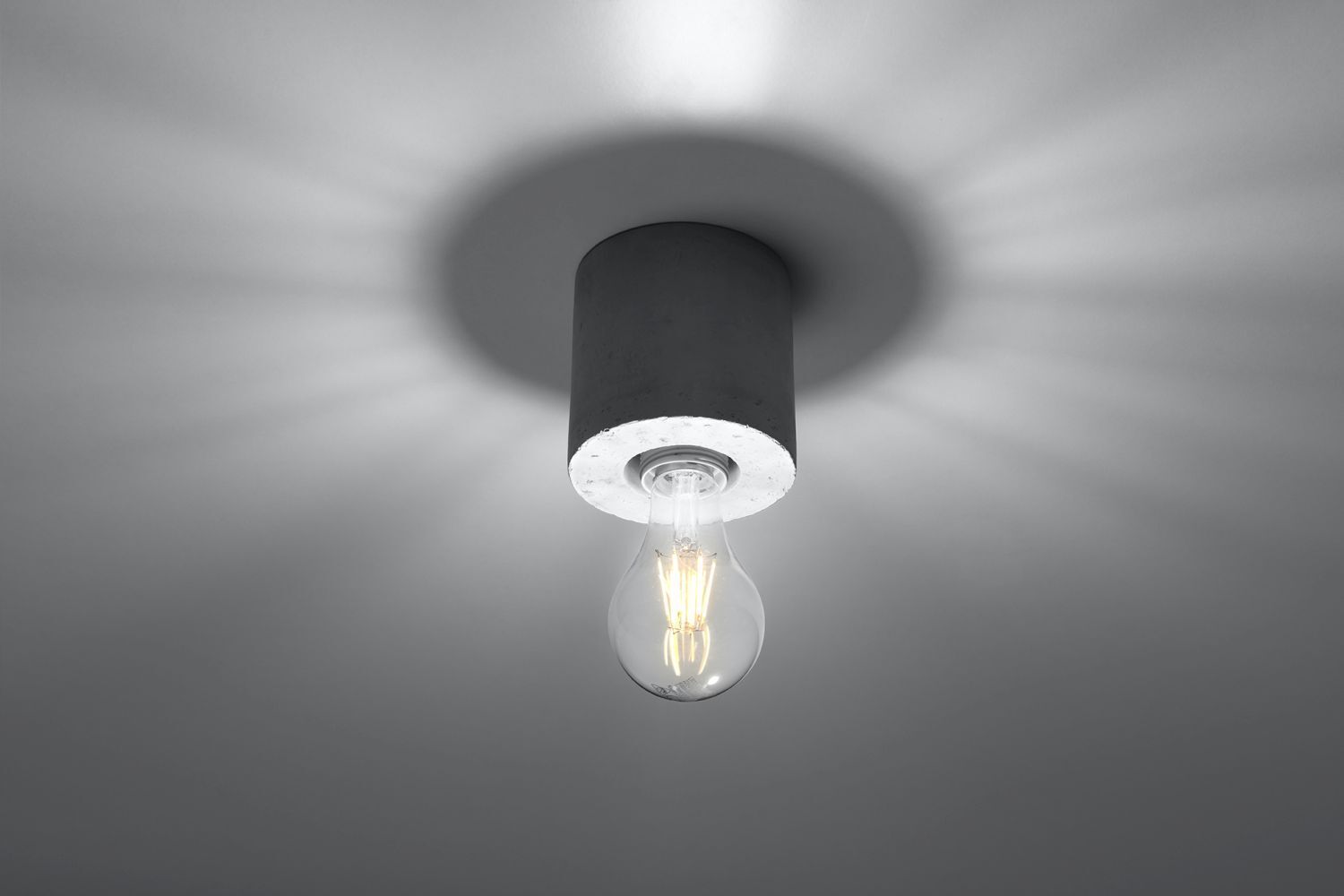 Dekorative Betonlampe Decke H:10cm Modern rund JAZLEAN