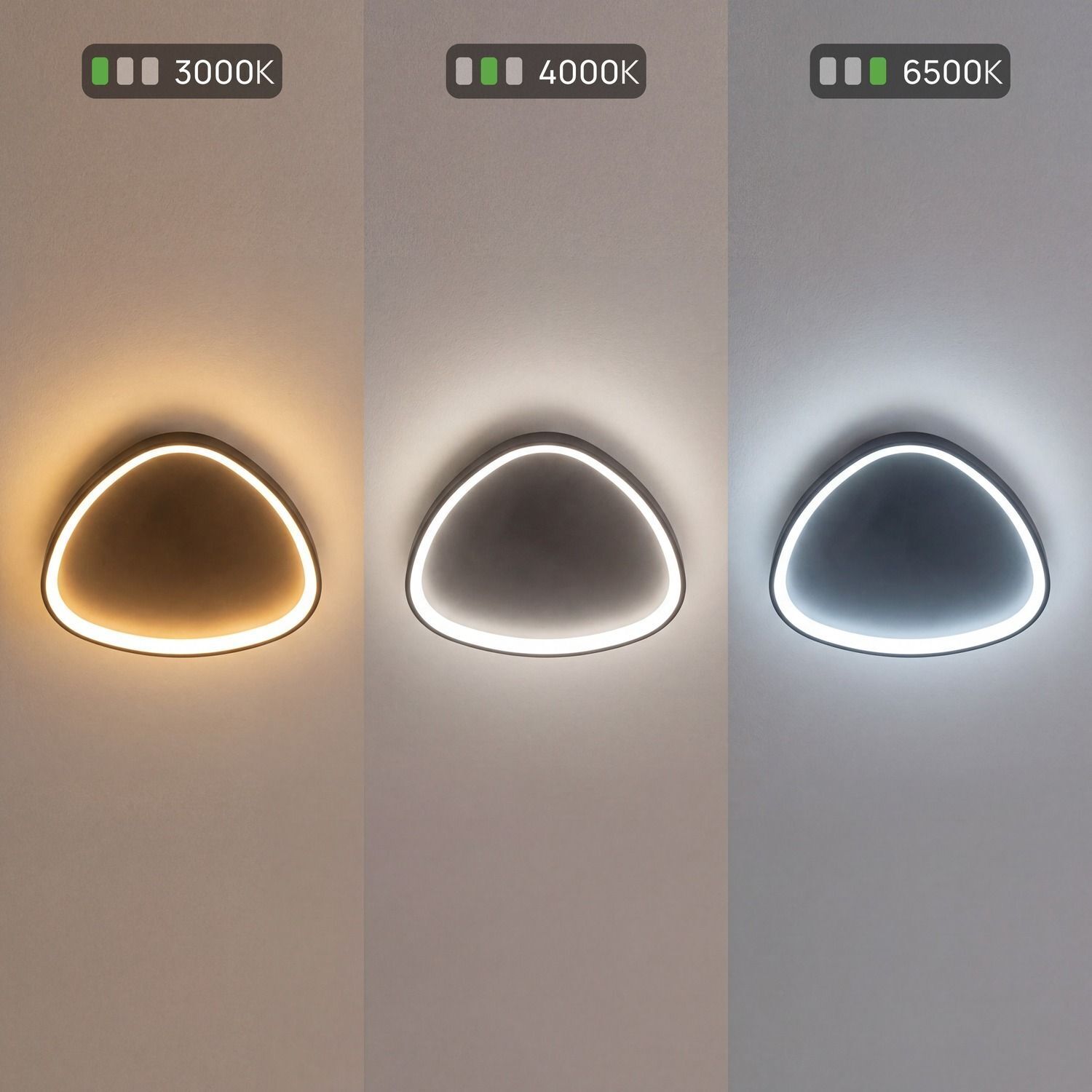 wandlampe, wandleuchte, LED-Beleuchtung, Raumlicht, Dreiecksform