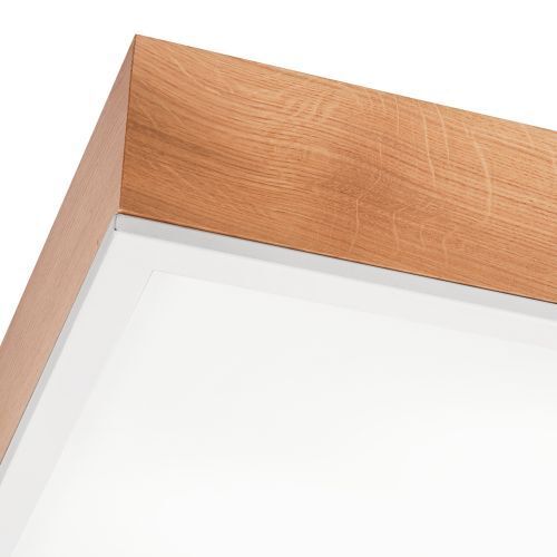 Holz Deckenleuchte Glasschirm E27 B:48 cm blendarm