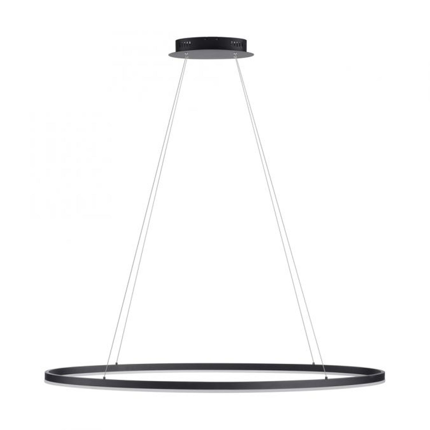 LED Pendelleuchte Anthrazit oval 3000 K 118 cm dimmbar Lampe, Kronleuchter