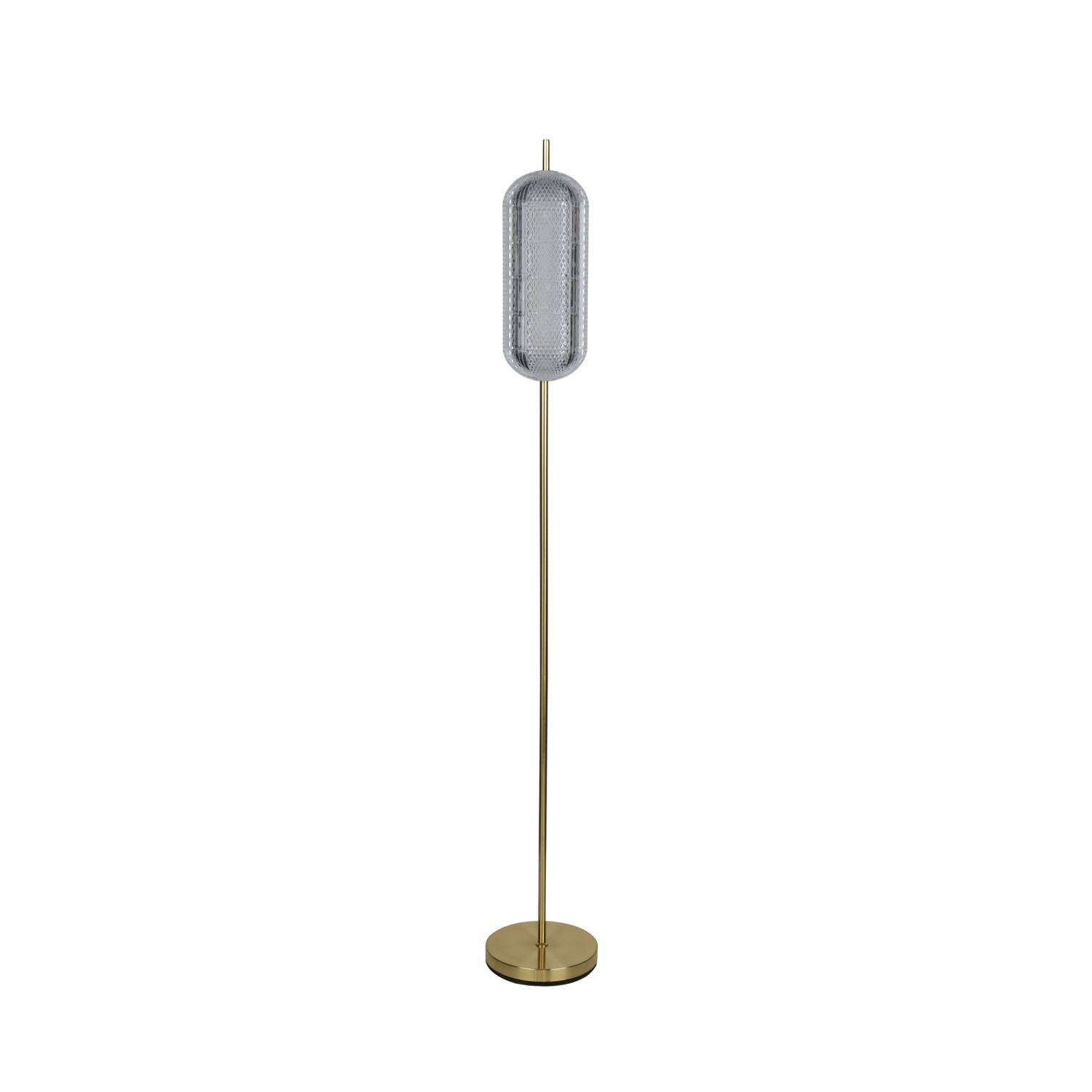 Elegante LED Stehleuchte Metall 154 cm 23 W in Messing Lampe