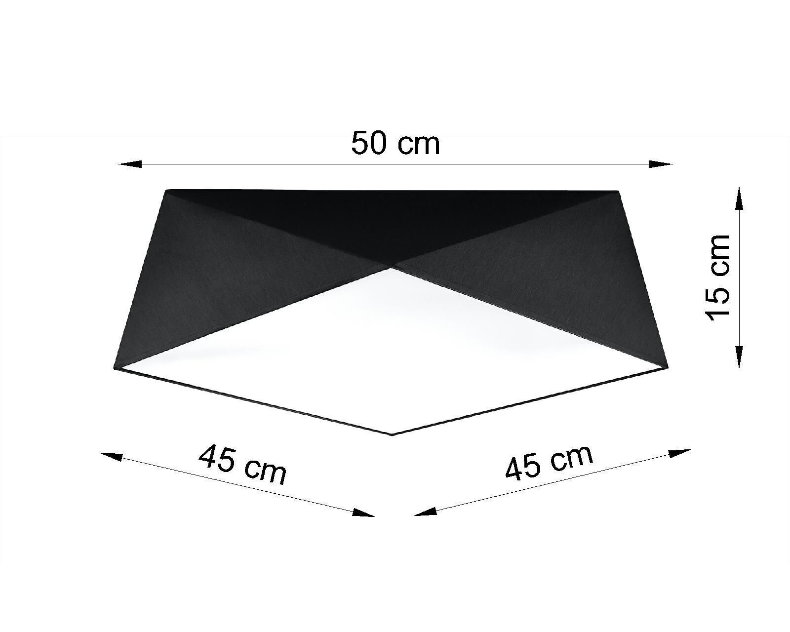 Schwarze Deckenlampe LYNNDIE B:50cm geometrisch 3x E27 Diagramm, Handlung