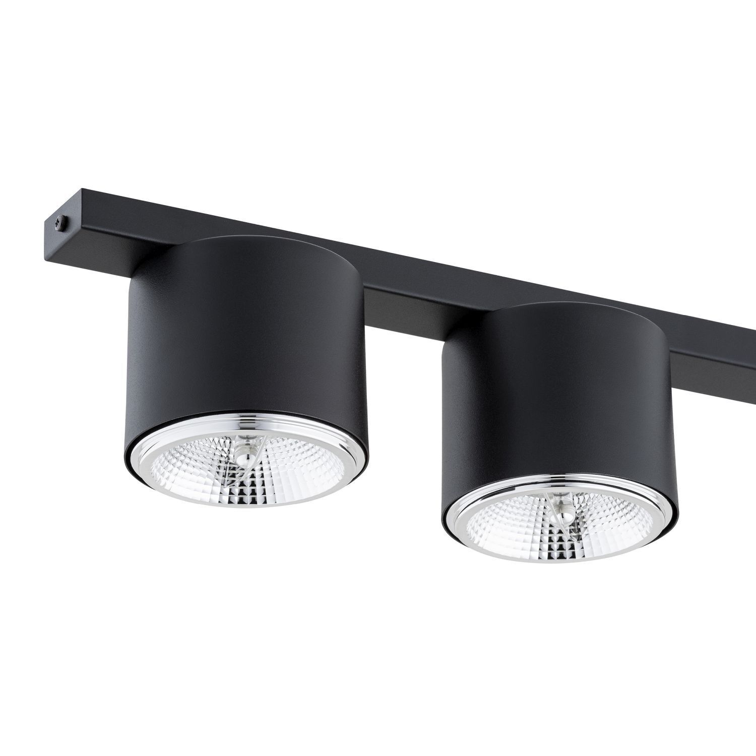 Deckenlampe Metall 70 cm lang Schwarz 3-flammig GU10 AR111