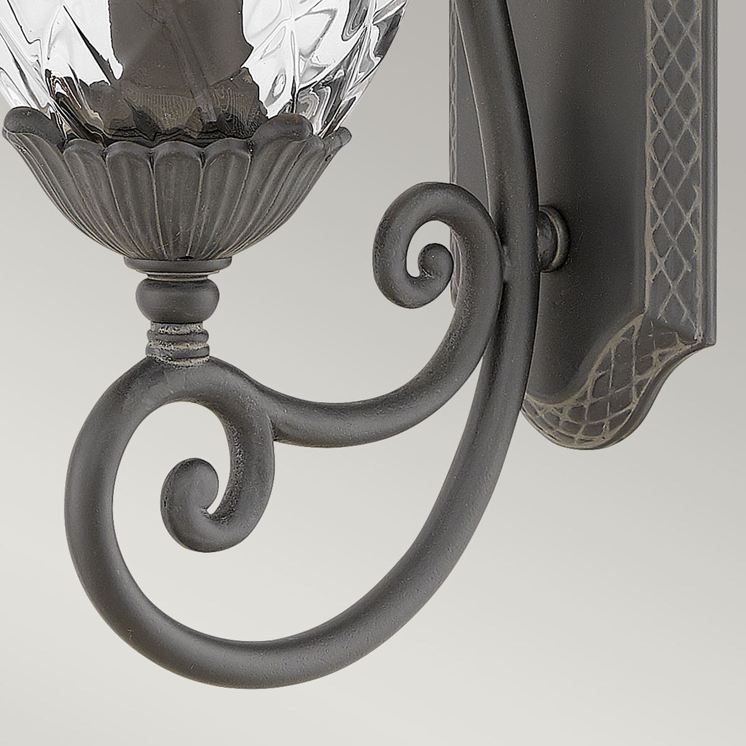 Wandleuchte außen Schwarz Antik IP44 dekorativ Ananas Design Lampe